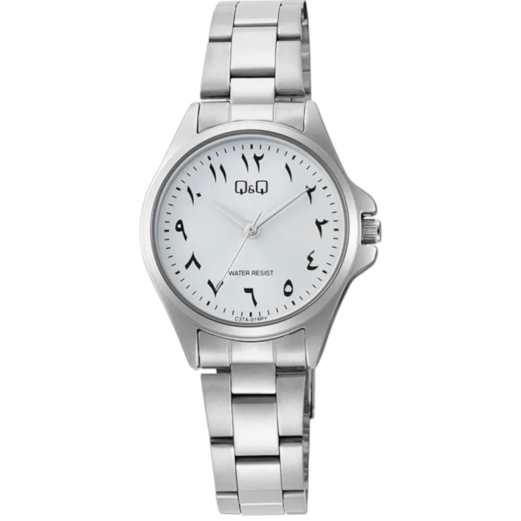 Q&Q Arabic Dial C37A-019PY Women's Silver Watch