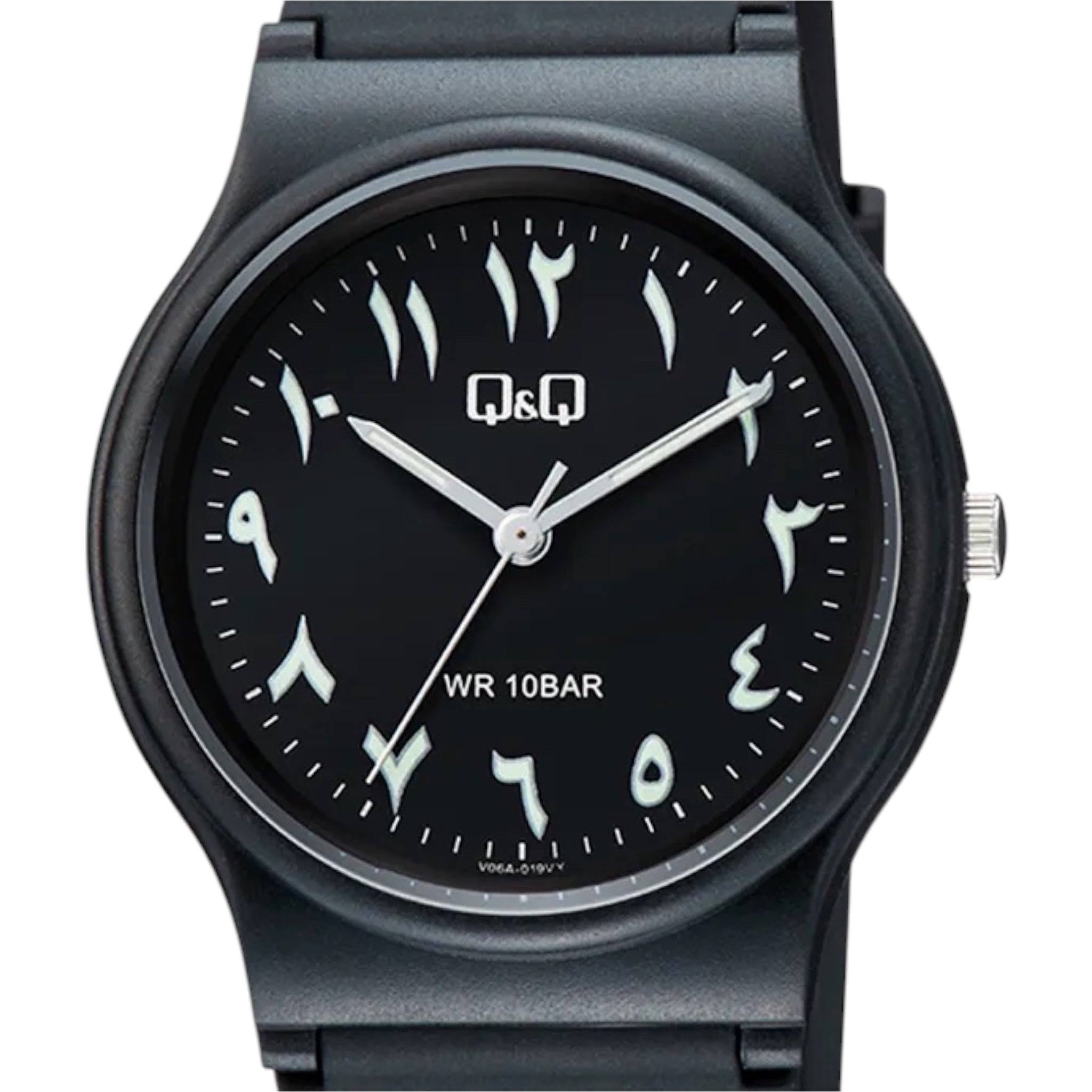 Q&Q Arabic Dial V06A-019VY Men's Black Watch