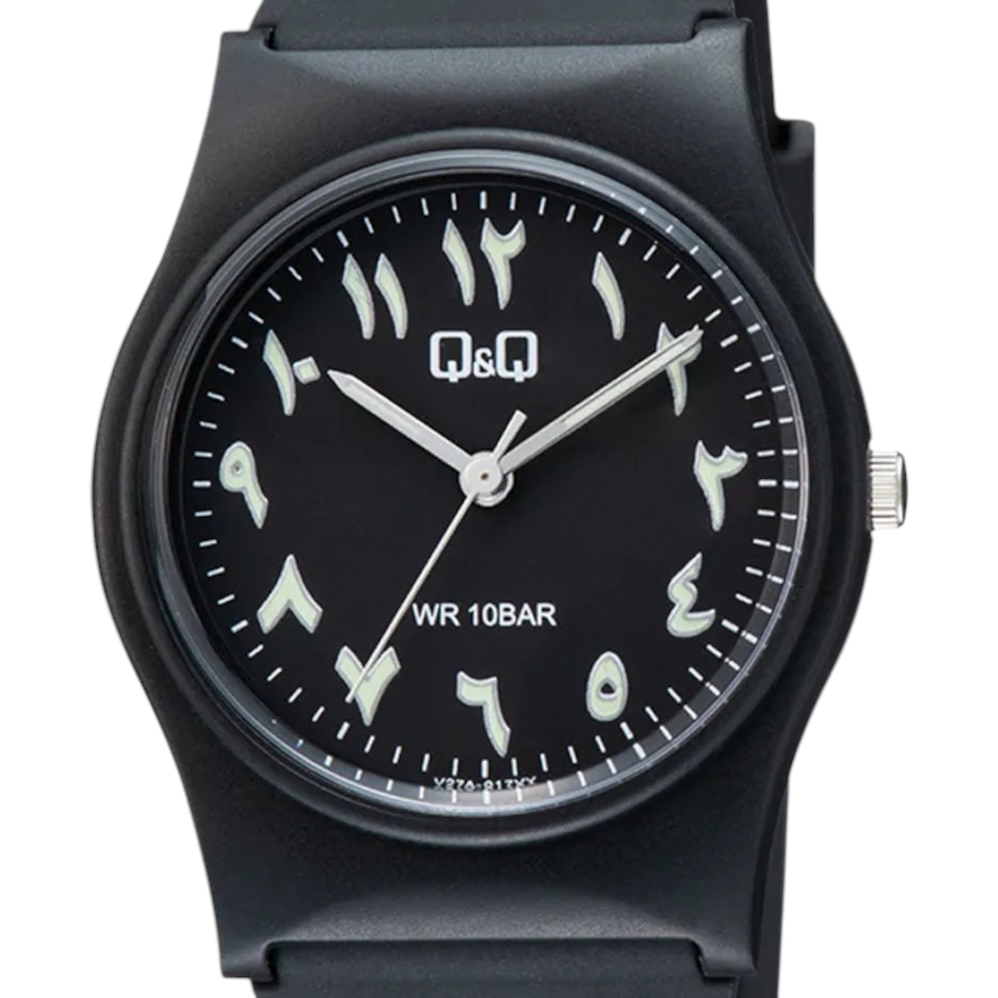 Q&Q Arabic Dial V27A-017VY Men's Black Watch