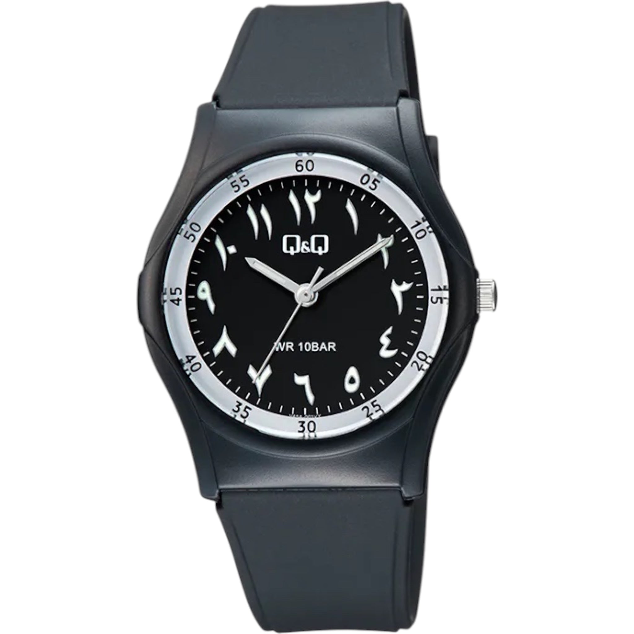 Q&Q Arabic Dial V45A-001VY Men's Black Watch