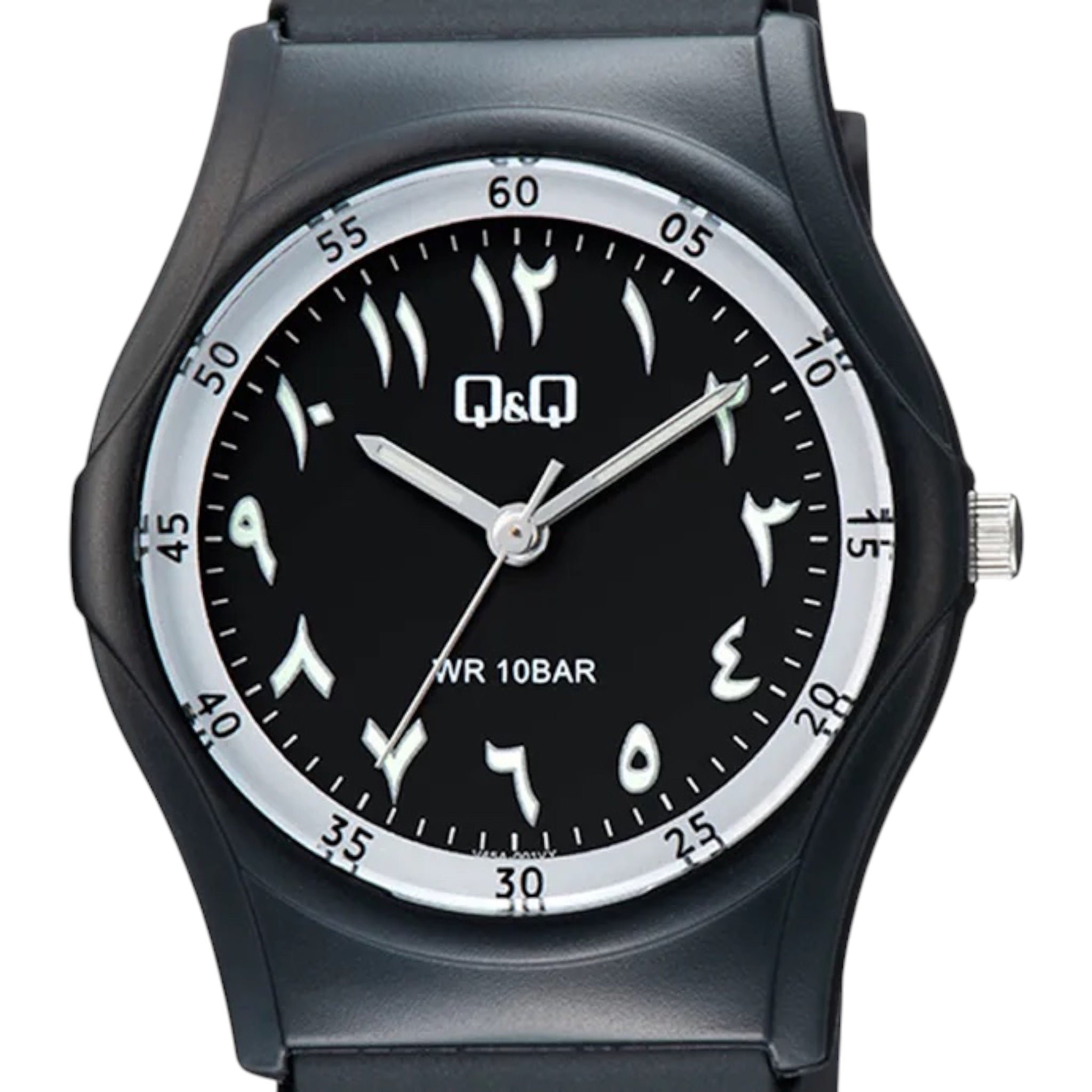 Q&Q Arabic Dial V45A-001VY Men's Black Watch
