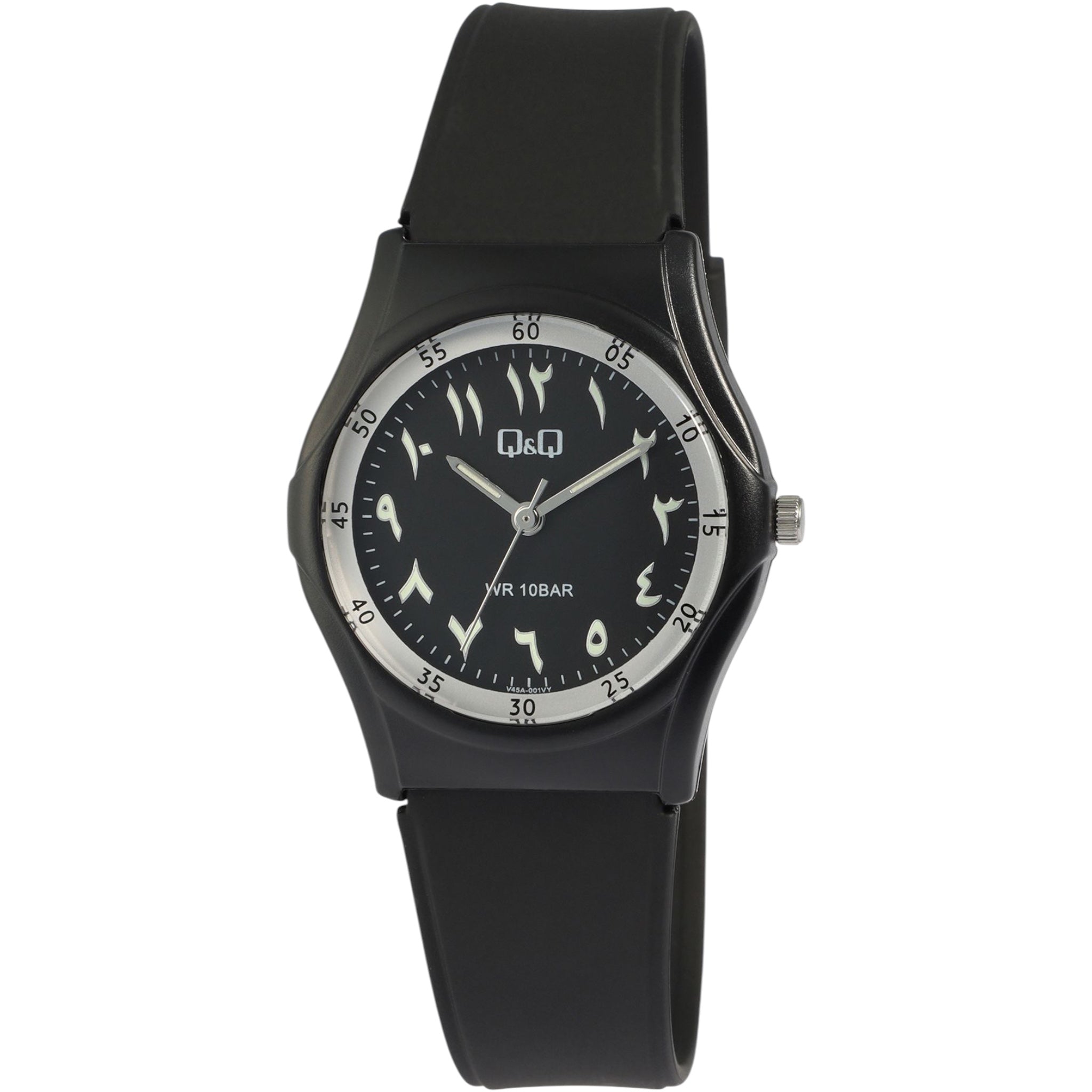 Q&Q Arabic Dial V45A-001VY Men's Black Watch