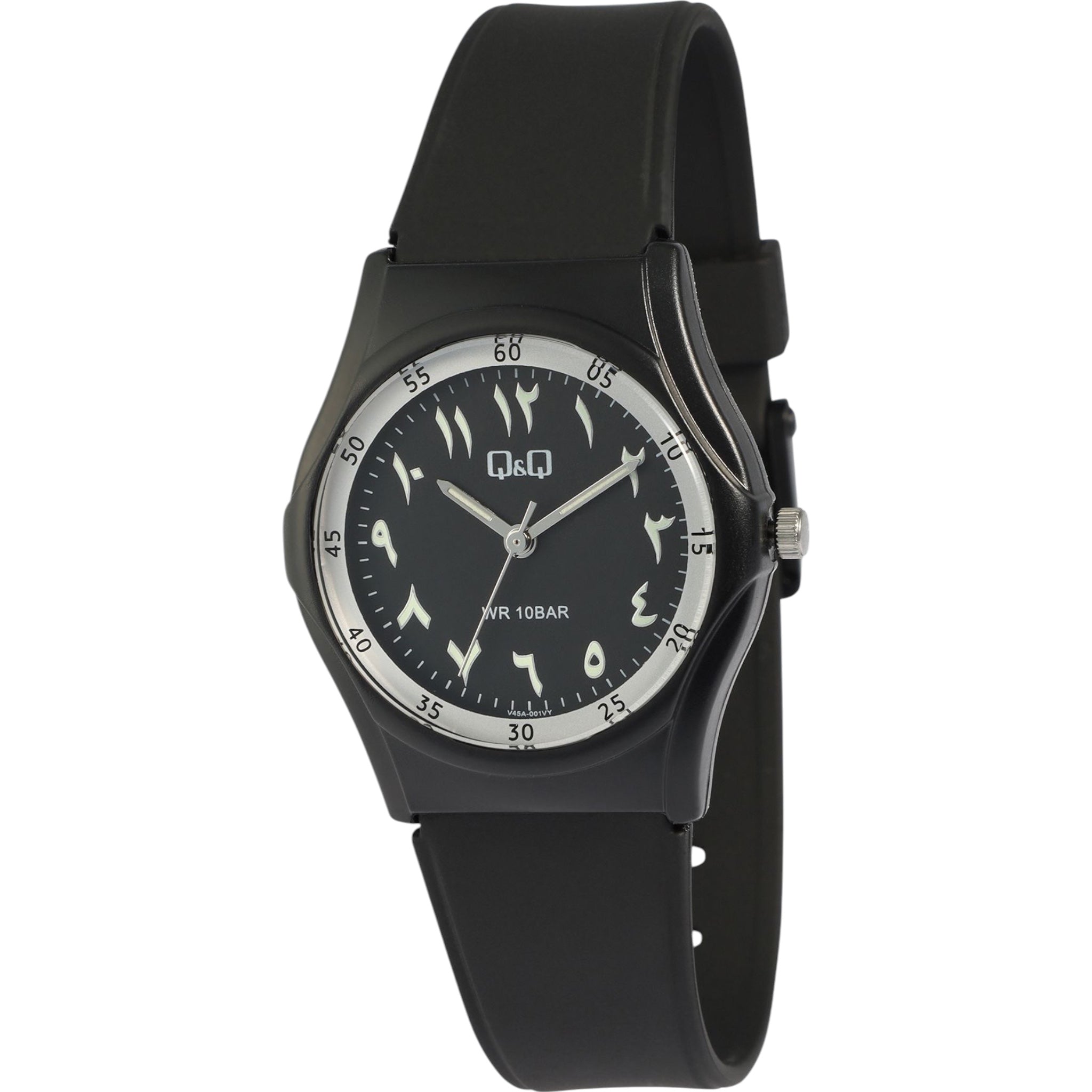 Q&Q Arabic Dial V45A-001VY Men's Black Watch