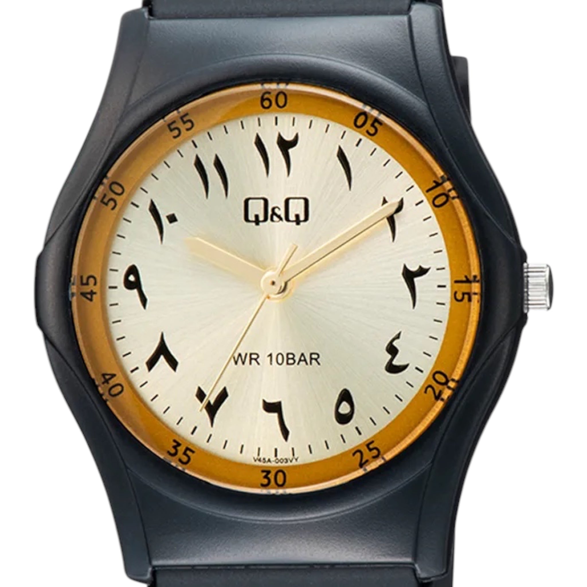Q&Q Arabic Dial V45A-003VY Men's Gold Watch