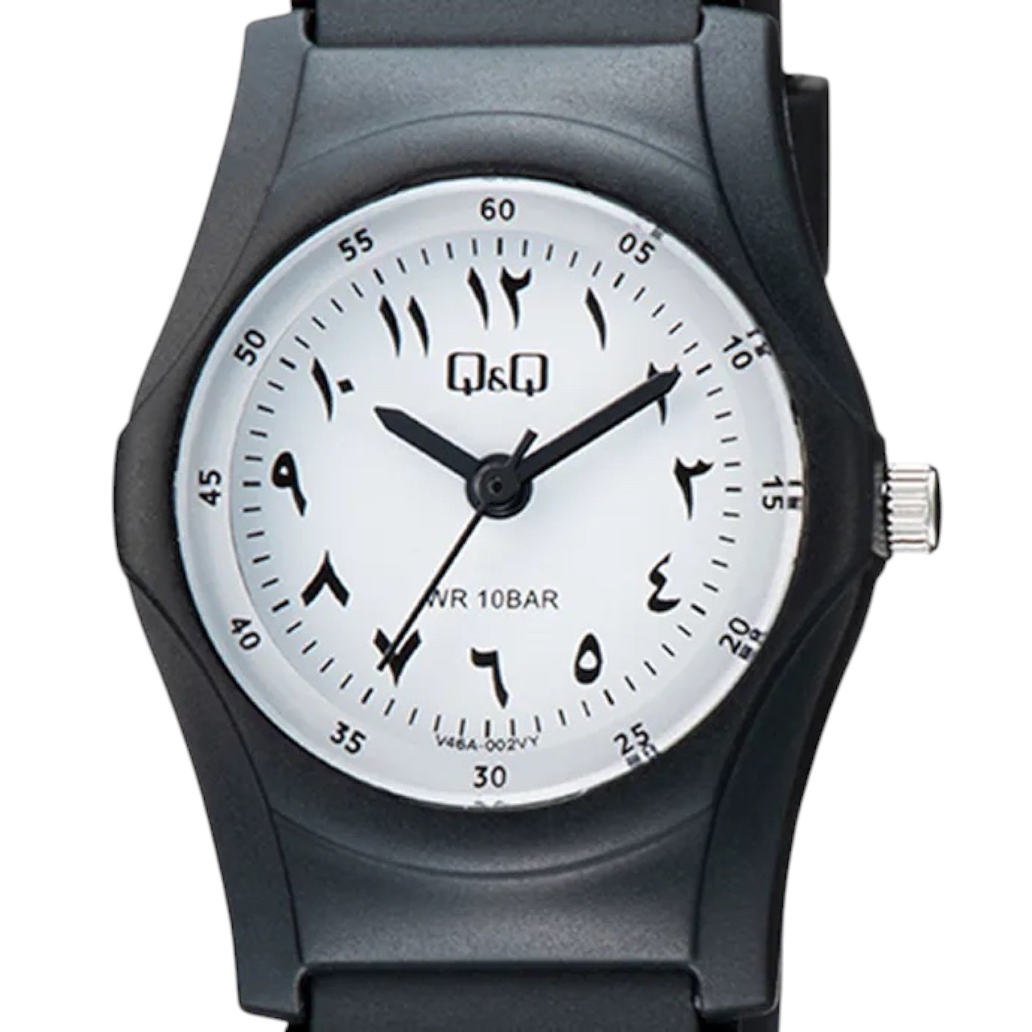 Q&Q V46A-002VY Damenuhr mit arabischem Zifferblatt, weiß