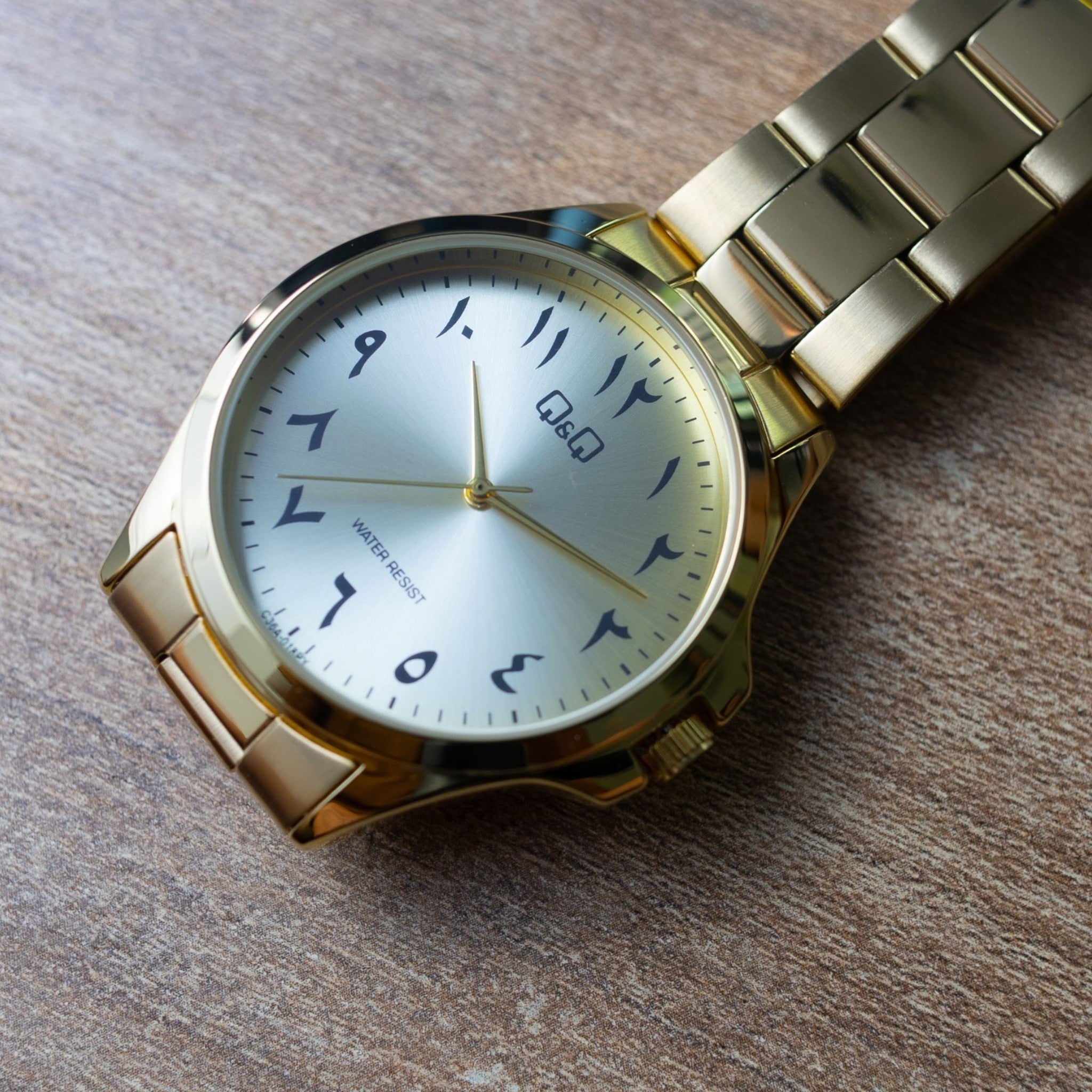 Q&Q Arabic Dial C36A-018PY Men's Gold Watch