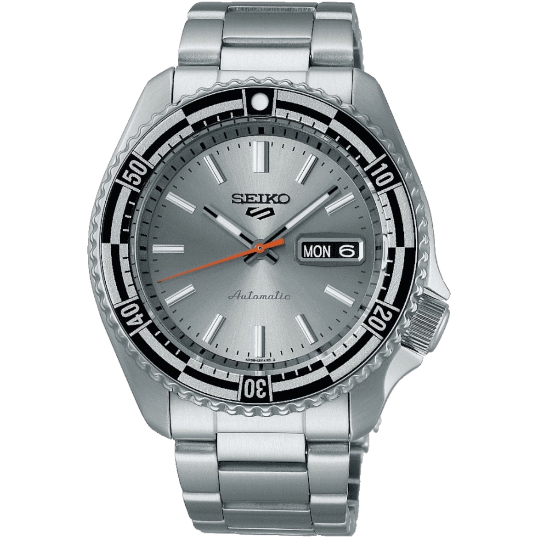 Montre Automatique Homme Seiko 5 Sports SRPK09K1 Édition Spéciale 55e Anniversaire New Rally Diver Argenté
