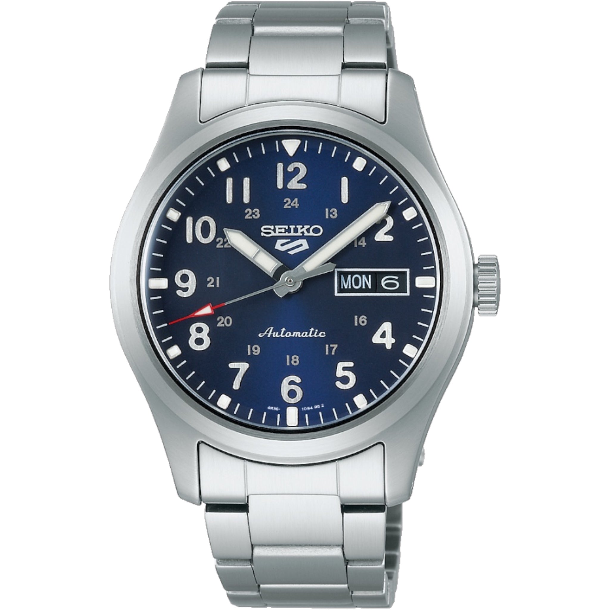 Montre Automatique Homme Seiko 5 Sports SRPG29K1 Field Bleu Bracelet Acier