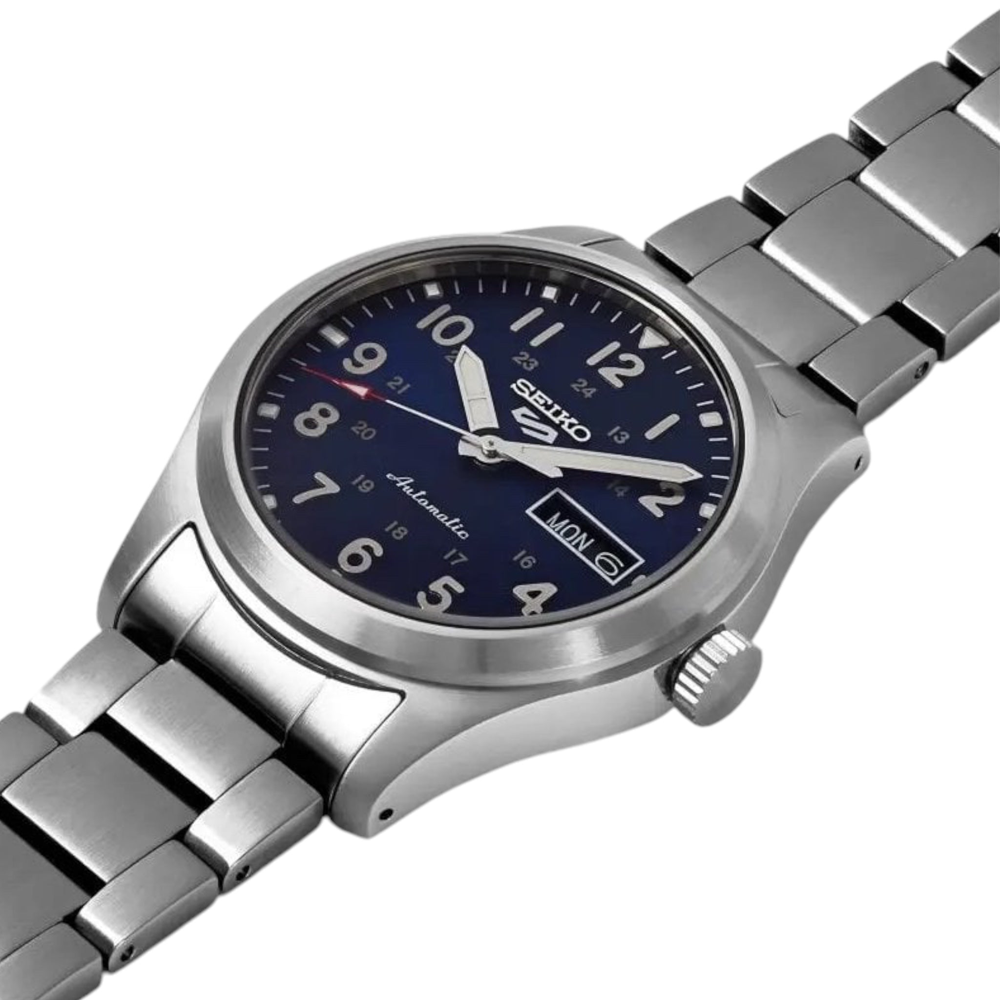 Montre Automatique Homme Seiko 5 Sports SRPG29K1 Field Bleu Bracelet Acier