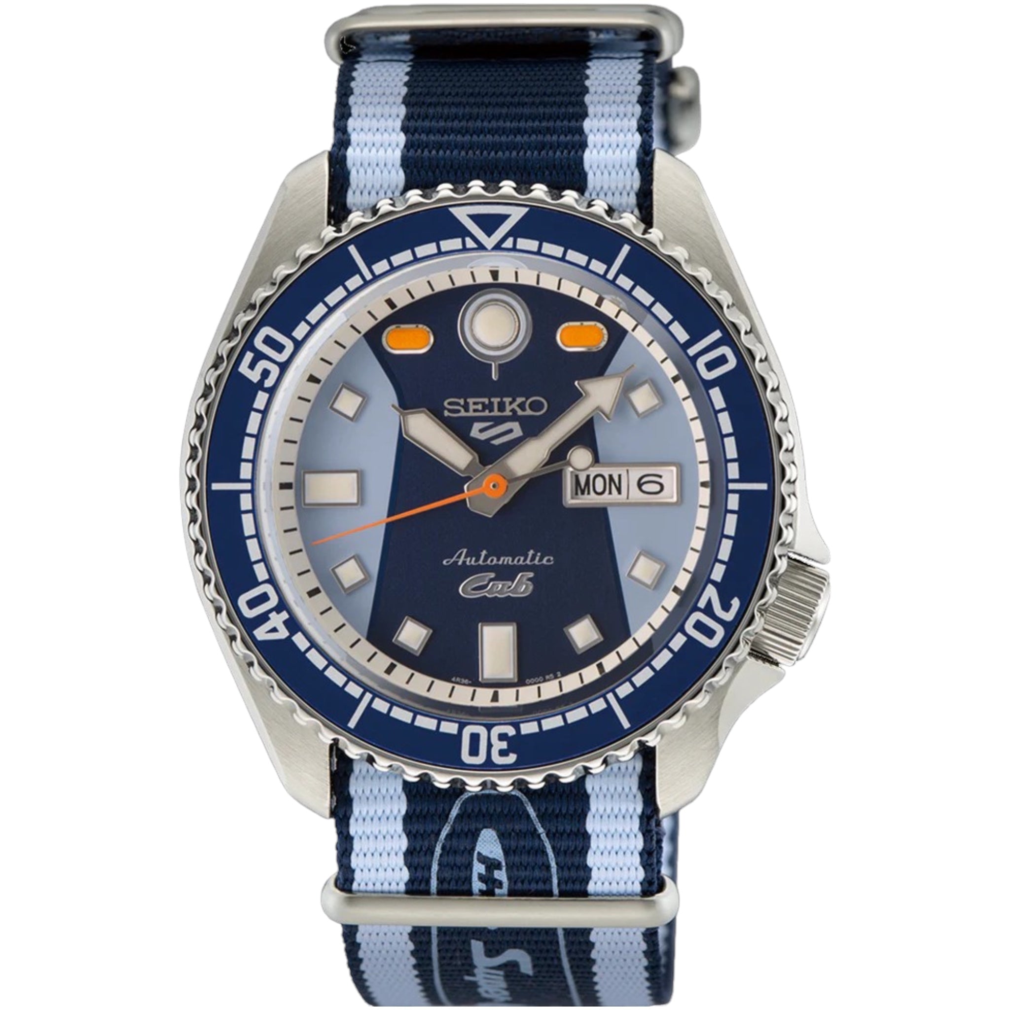 Montre Automatique Homme Seiko 5 Sports SRPK37K1 Édition Limitée Honda Super Cub Bleu