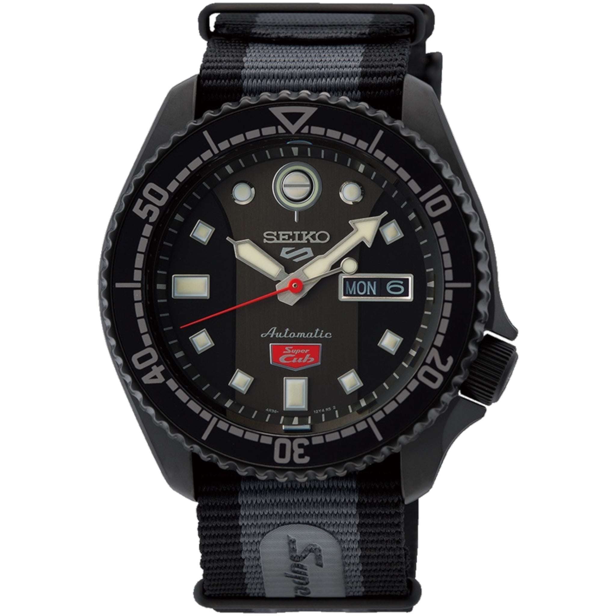 Montre Automatique Homme Seiko 5 Sports SRPJ75K1 Édition Limitée Honda Super Cub Noir