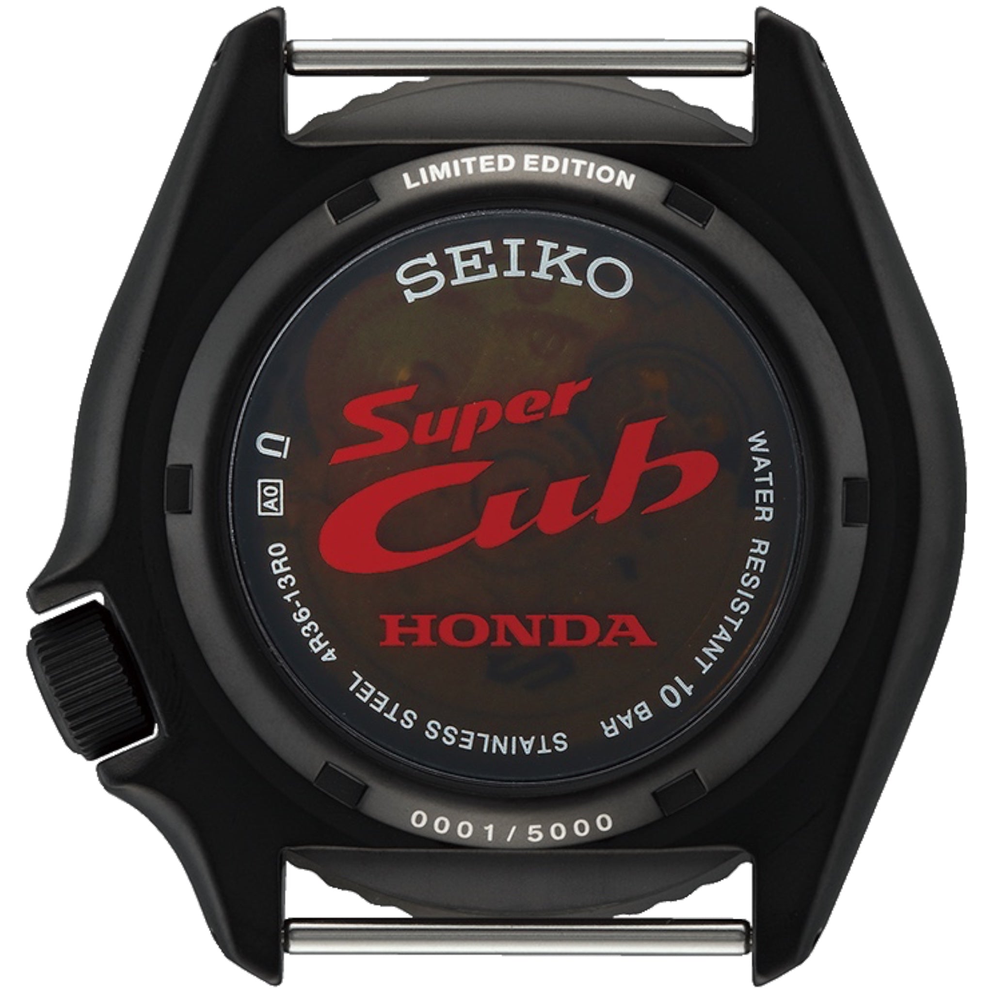 Montre Automatique Homme Seiko 5 Sports SRPJ75K1 Édition Limitée Honda Super Cub Noir