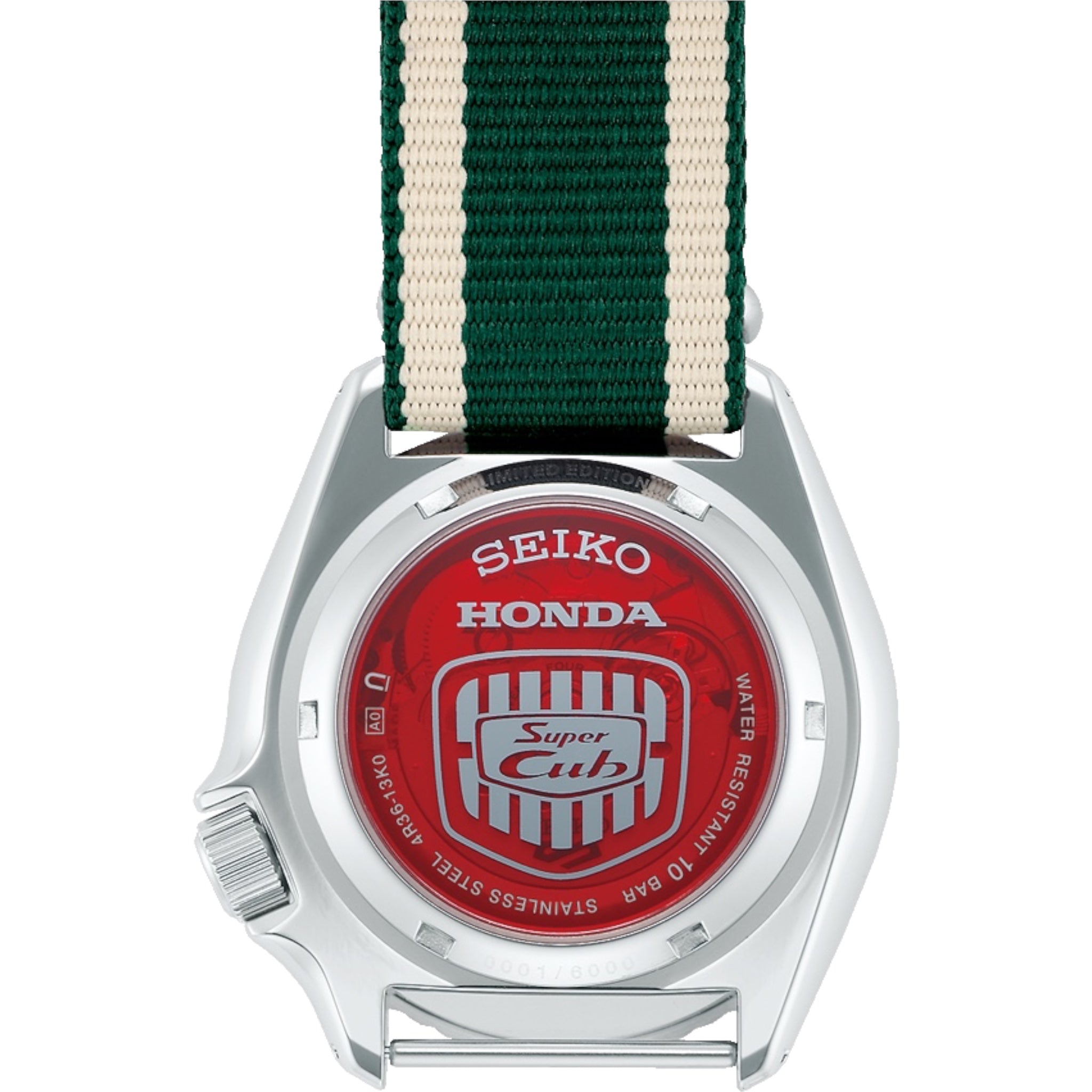 Montre Automatique Homme Seiko 5 Sports SRPJ49K1 Édition Limitée Honda Super Cub Vert