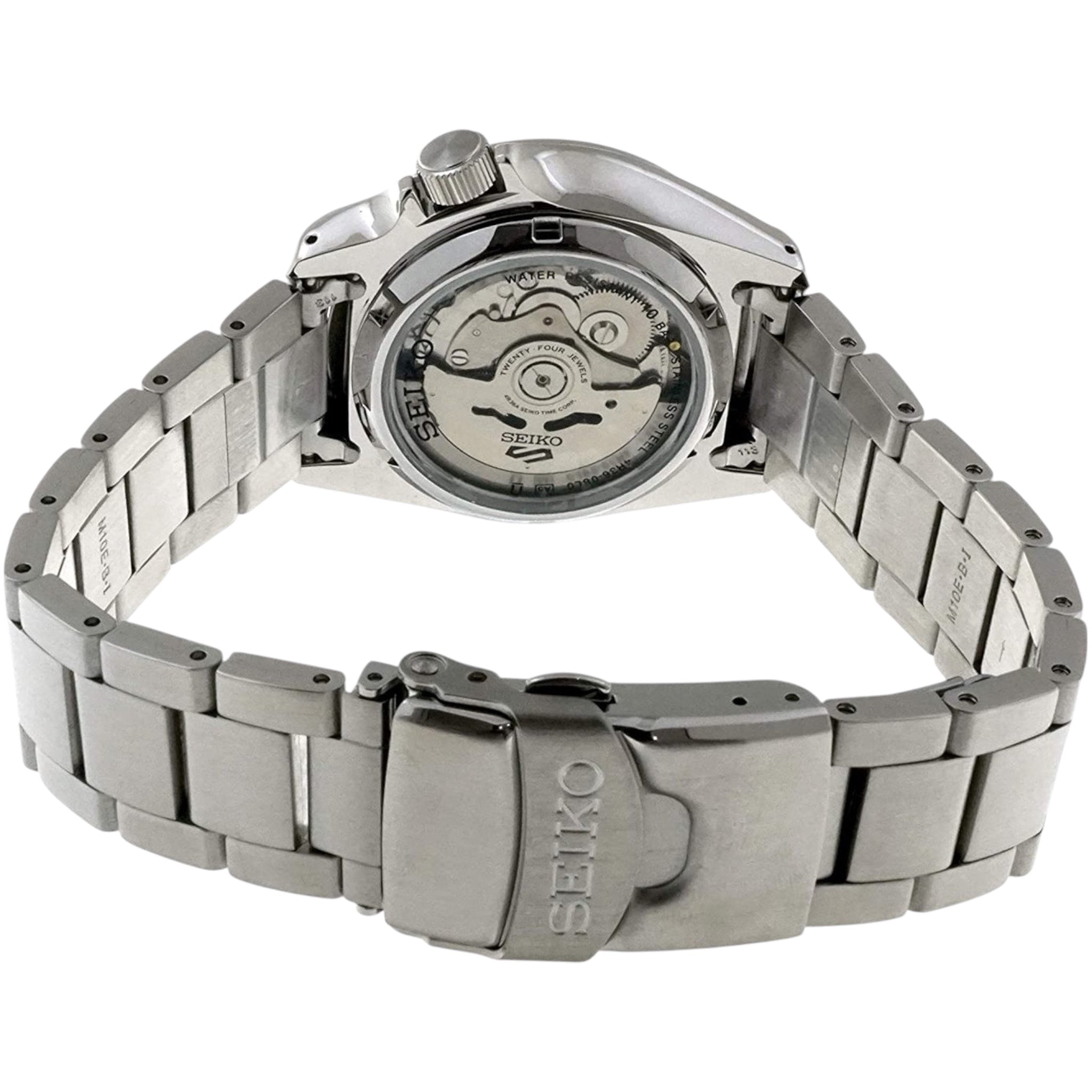 Montre Automatique Homme Seiko 5 Sports SRPE57K1 Noir Doré Bracelet Acier