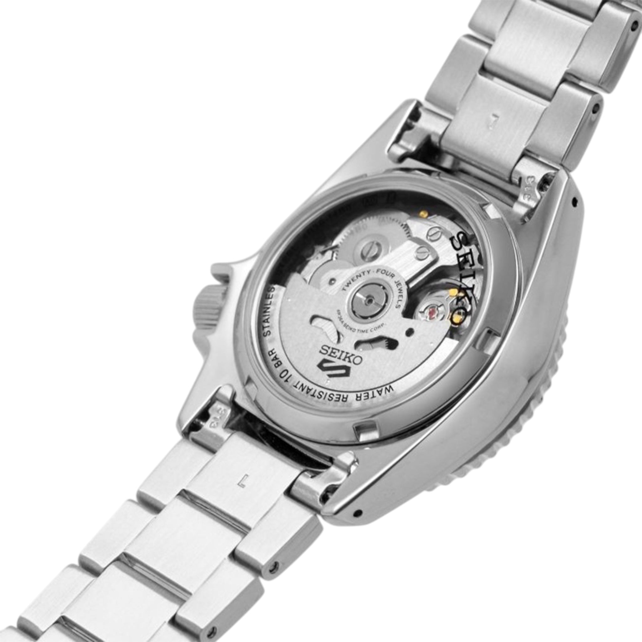 Montre Automatique Homme Seiko 5 Sports SRPK29K1 Noir Bracelet Acier