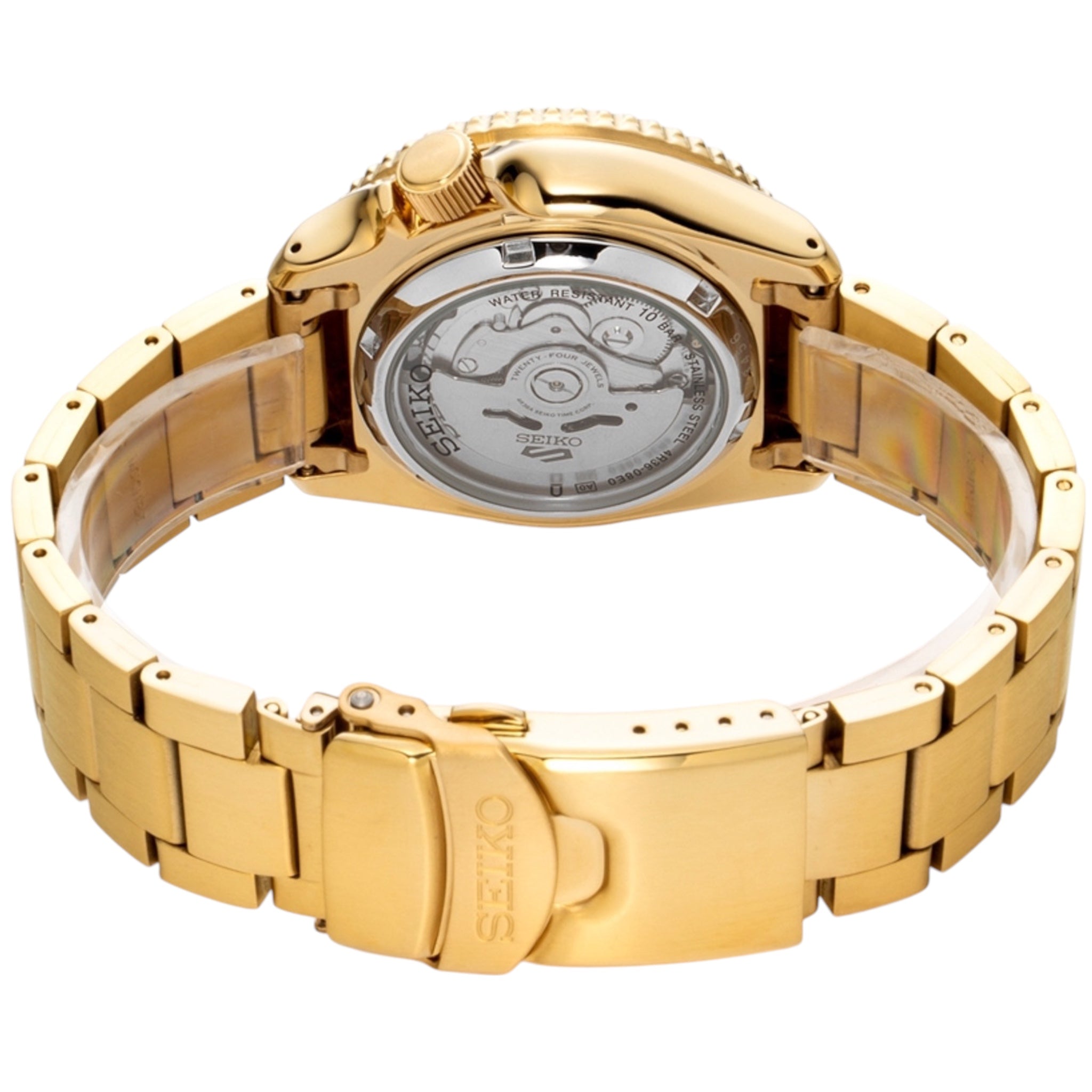 Montre Automatique Homme Seiko 5 Sports SRPE74K1 Or Bracelet Acier