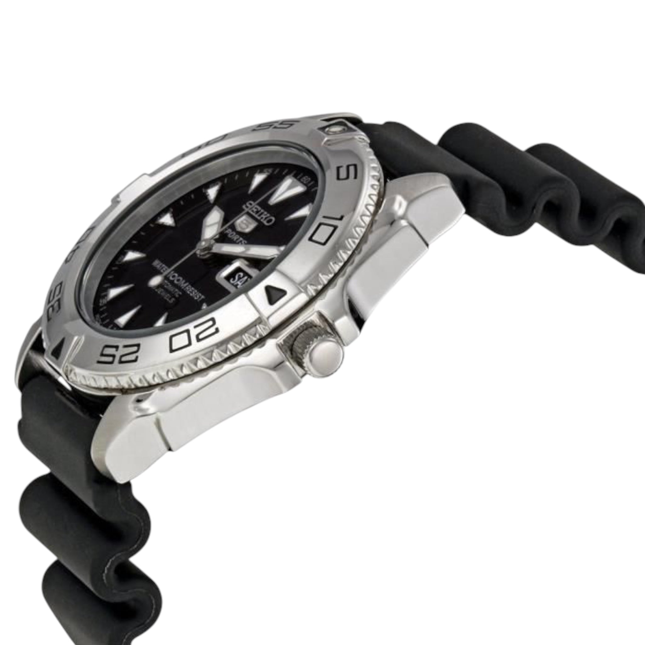 Montre Automatique Seiko 5 Sports SNZB33J2 Bracelet Caoutchouc Noir