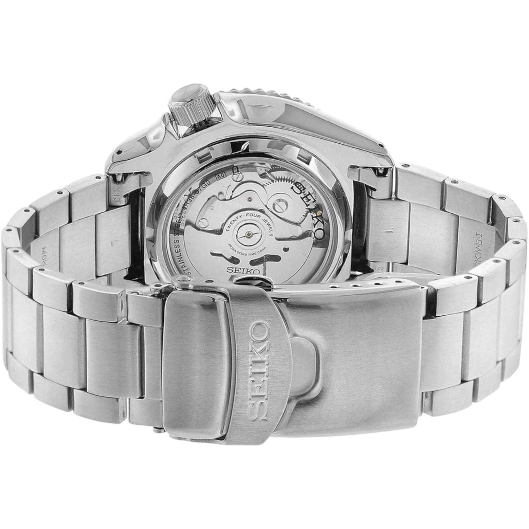 Seiko 5 Sports SRPD59K1 Orange Herren-Automatikuhr mit Stahlarmband
