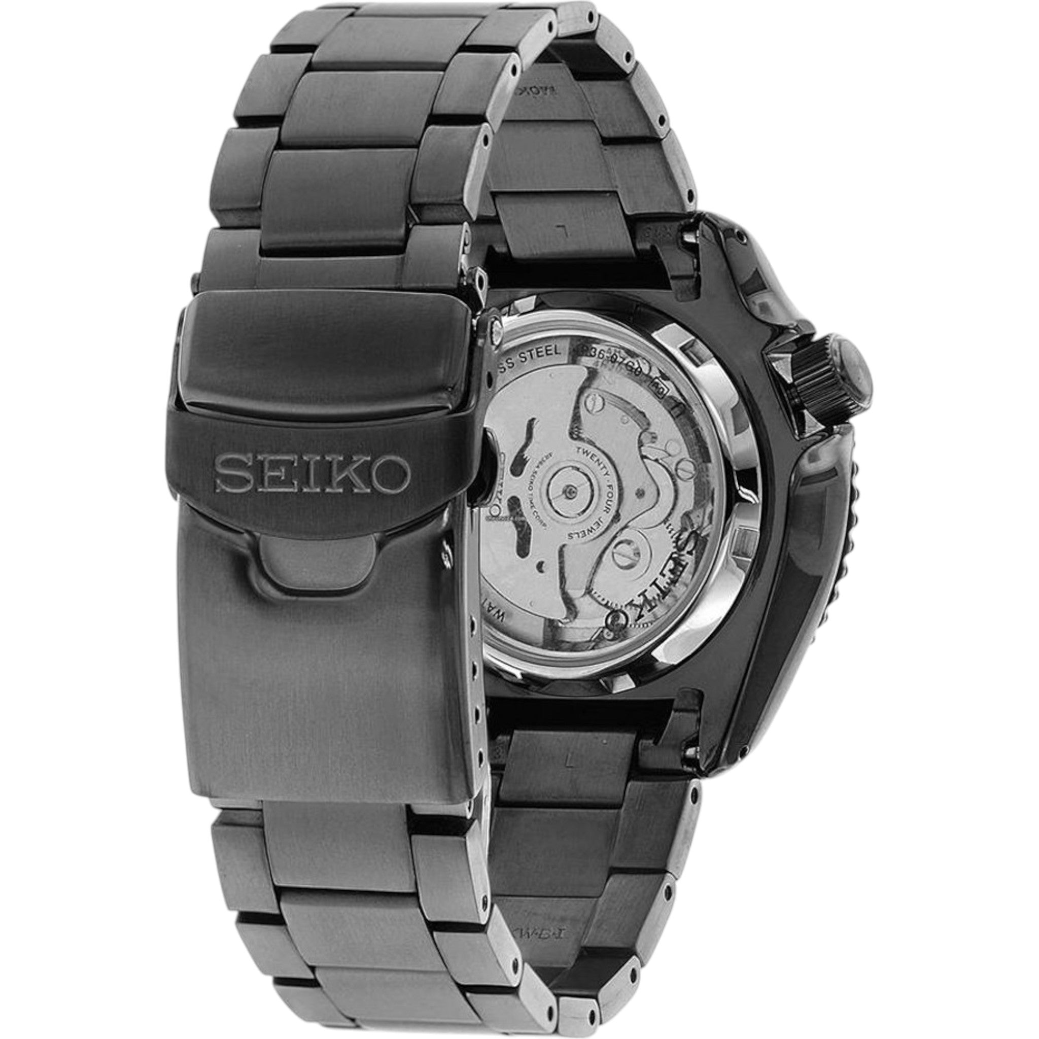 Seiko 5 Sports SRPD65K1 Herren-Automatikuhr mit schwarz-grauem Stahlarmband