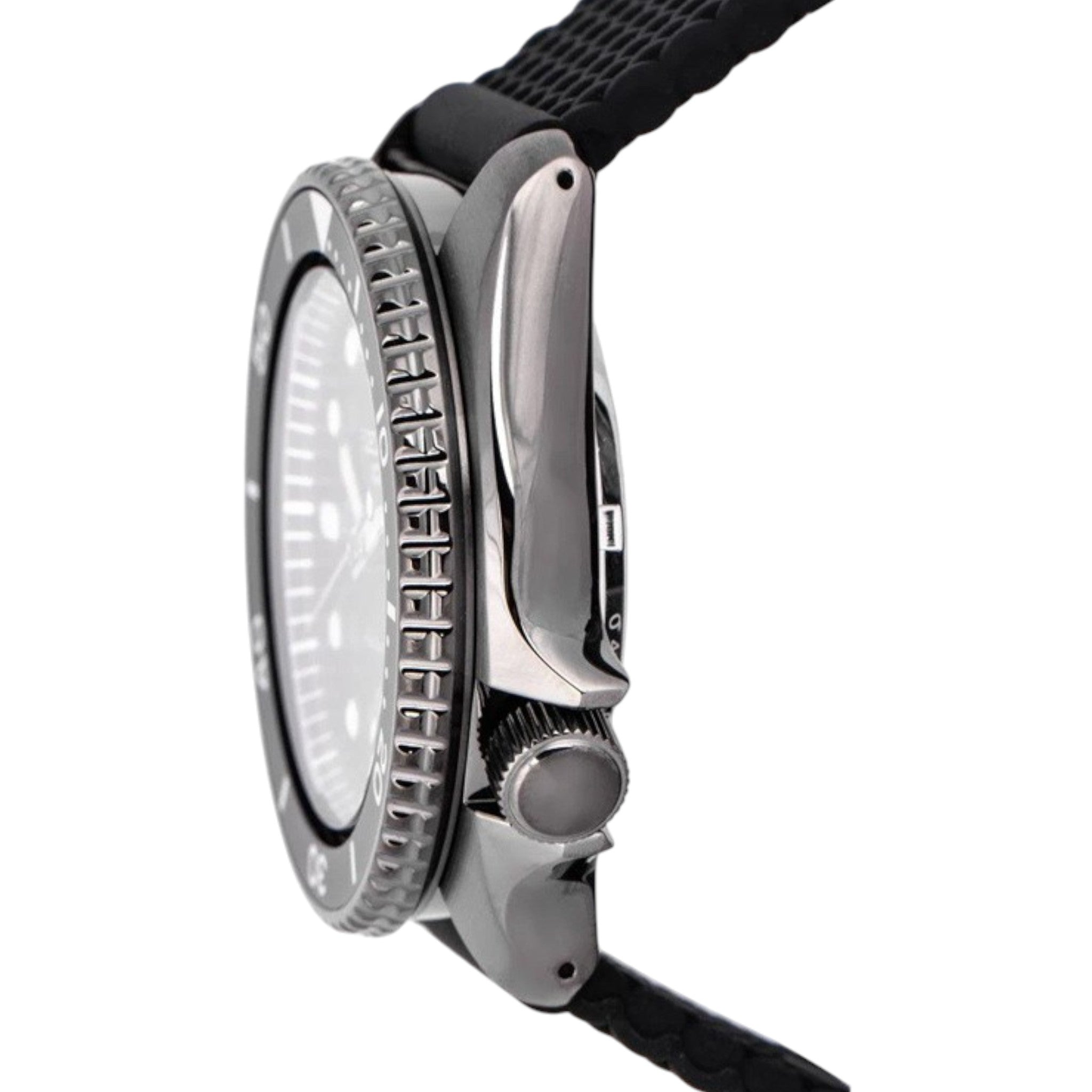 Seiko 5 Sports SRPD65K2 Herren-Automatikuhr mit schwarz-grauem Silikonarmband