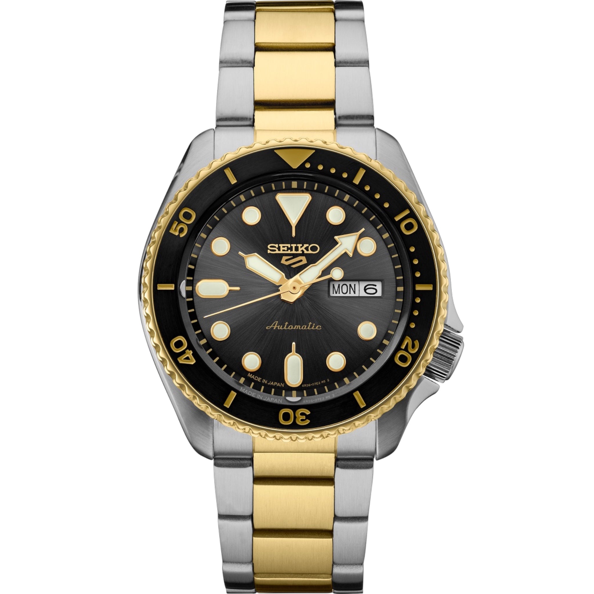 Montre Automatique Homme Seiko 5 Sports SRPK22 U.S. Special Creation Argenté Or Noir