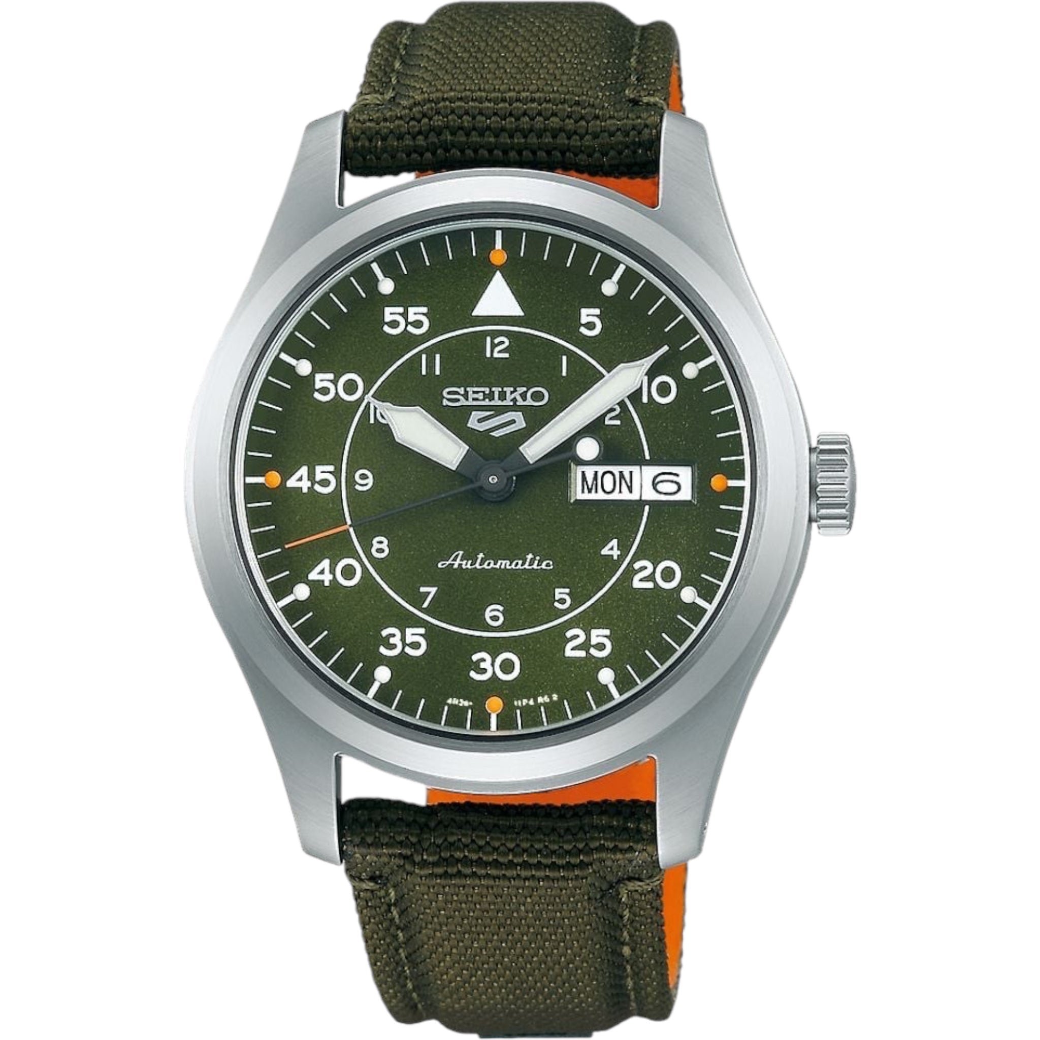 Montre Automatique Homme Seiko 5 Sports SRPH29K1 Flieger Vert Bracelet Nylon