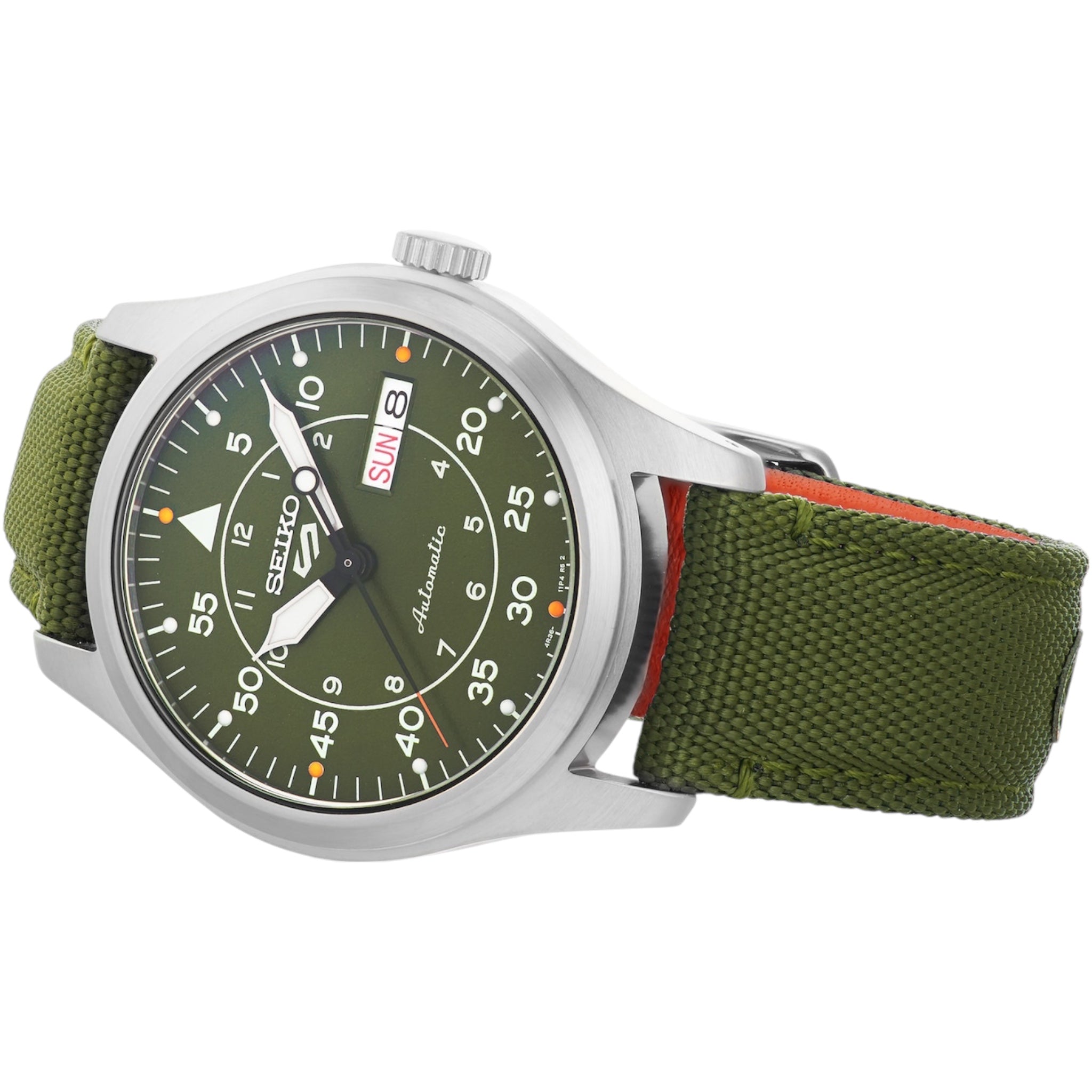 Montre Automatique Homme Seiko 5 Sports SRPH29K1 Flieger Vert Bracelet Nylon