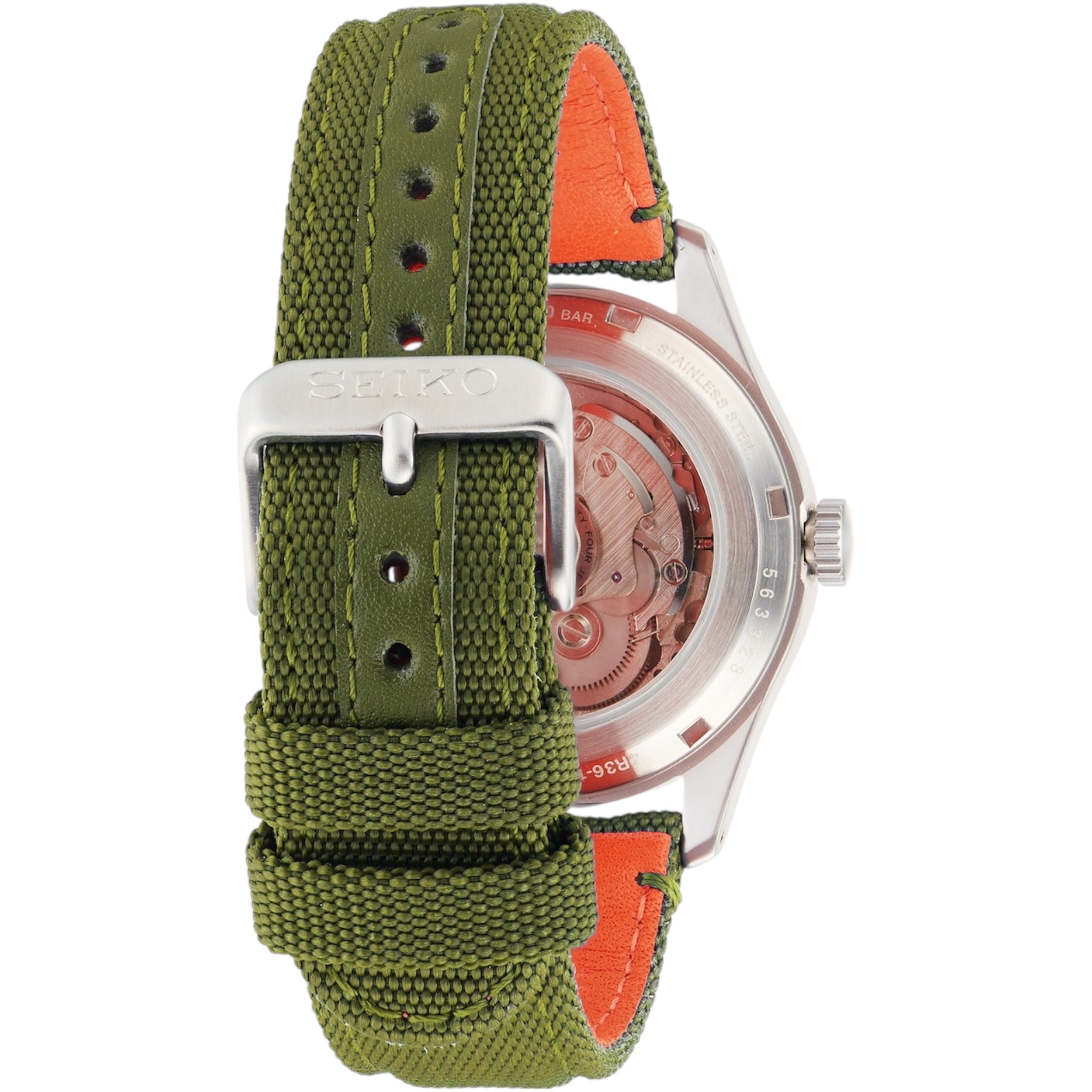 Montre Automatique Homme Seiko 5 Sports SRPH29K1 Flieger Vert Bracelet Nylon