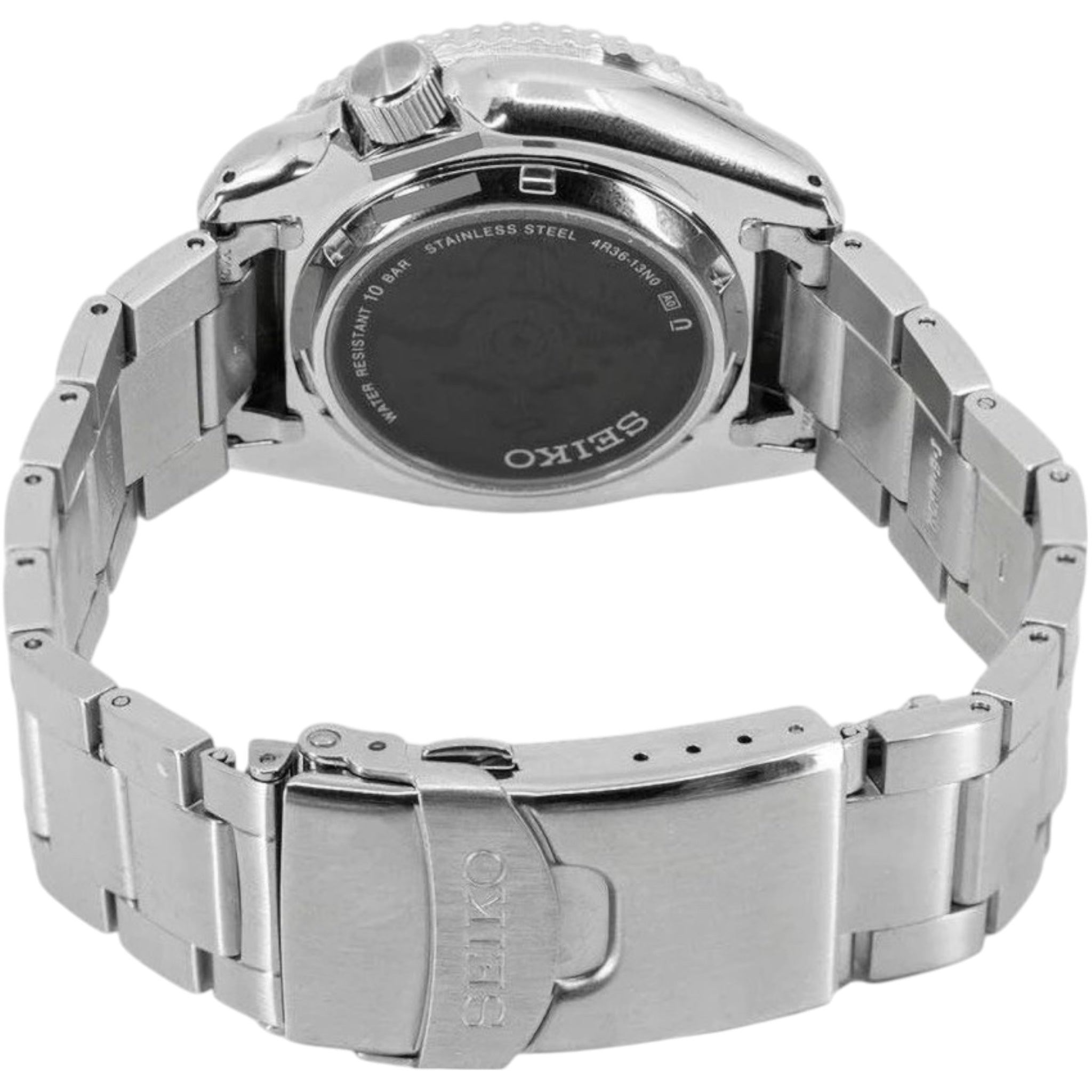 Montre Automatique Homme Seiko 5 Sports SRPJ45K1 Noir Bleu Cadran Transparent