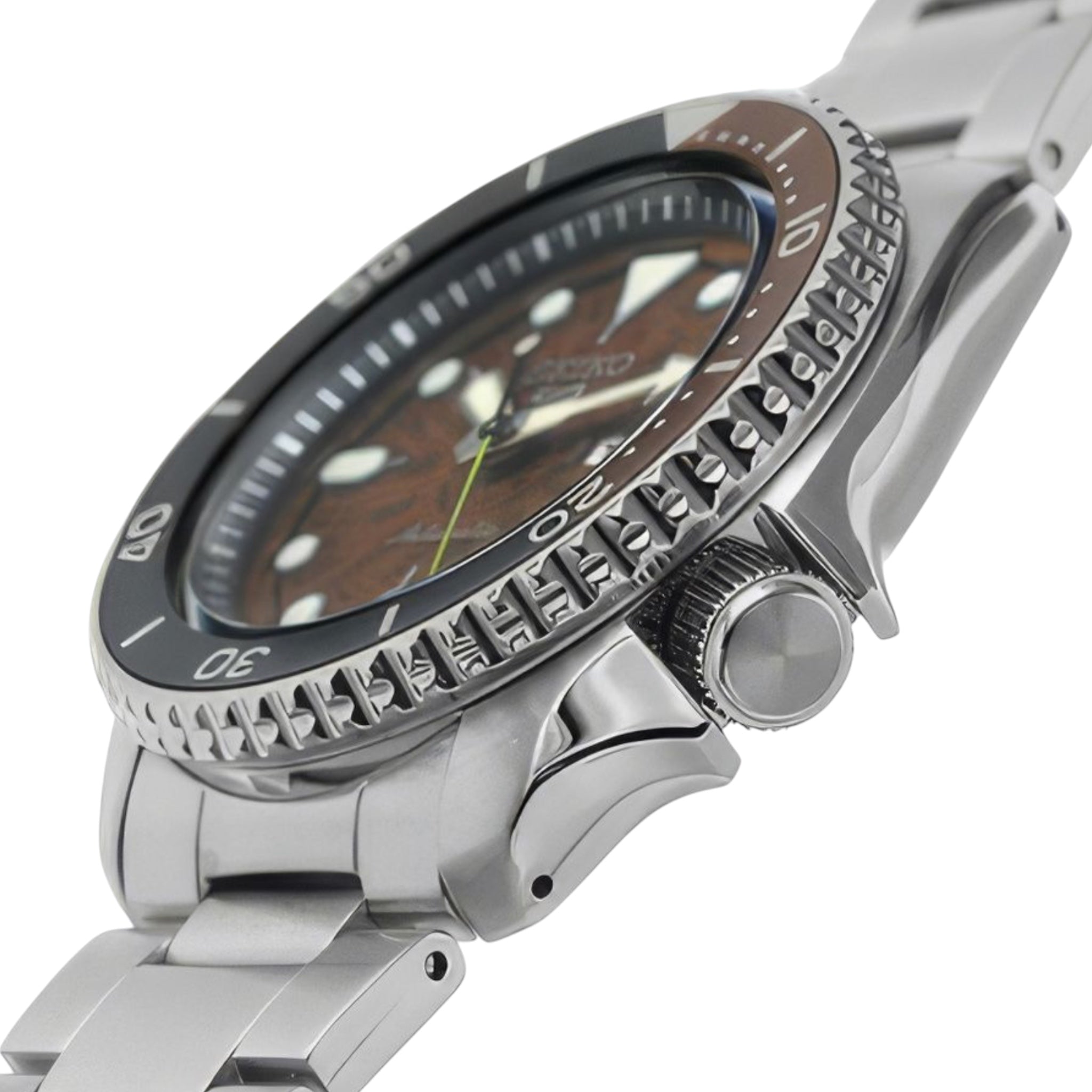 Montre Automatique Homme Seiko 5 Sports SRPJ47K1 Noir Orange Cadran Transparent