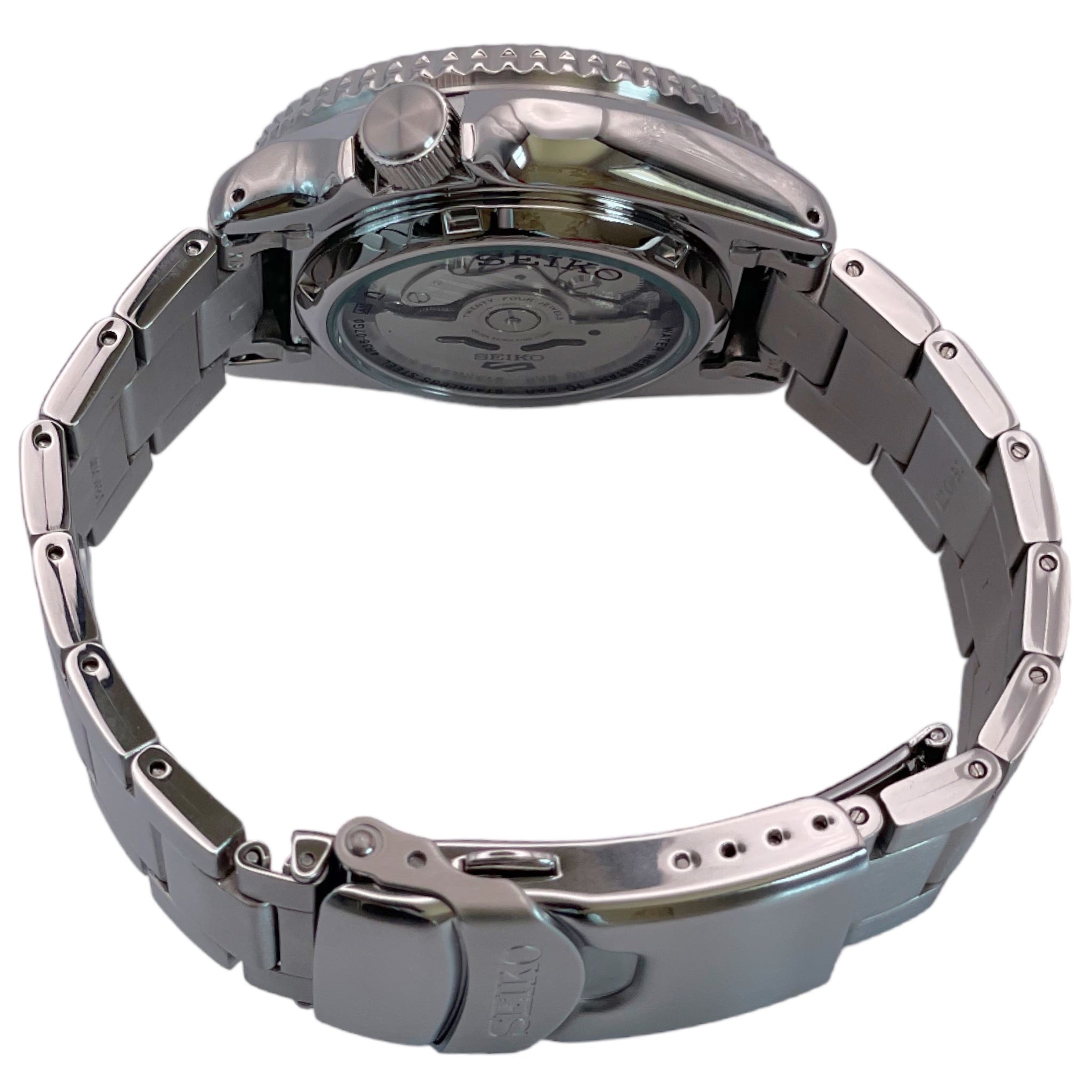 Seiko SRPF89K1 schwarze Uhr mit arabischem Zifferblatt