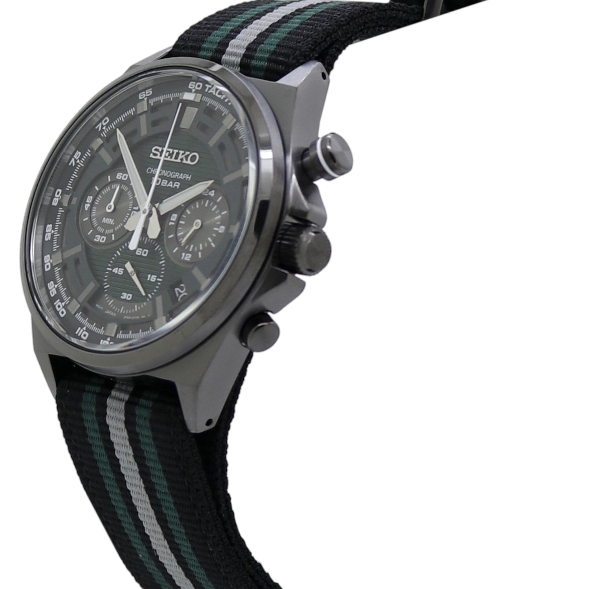 Seiko SSB411P1 Chronograph Grüne Herrenuhr
