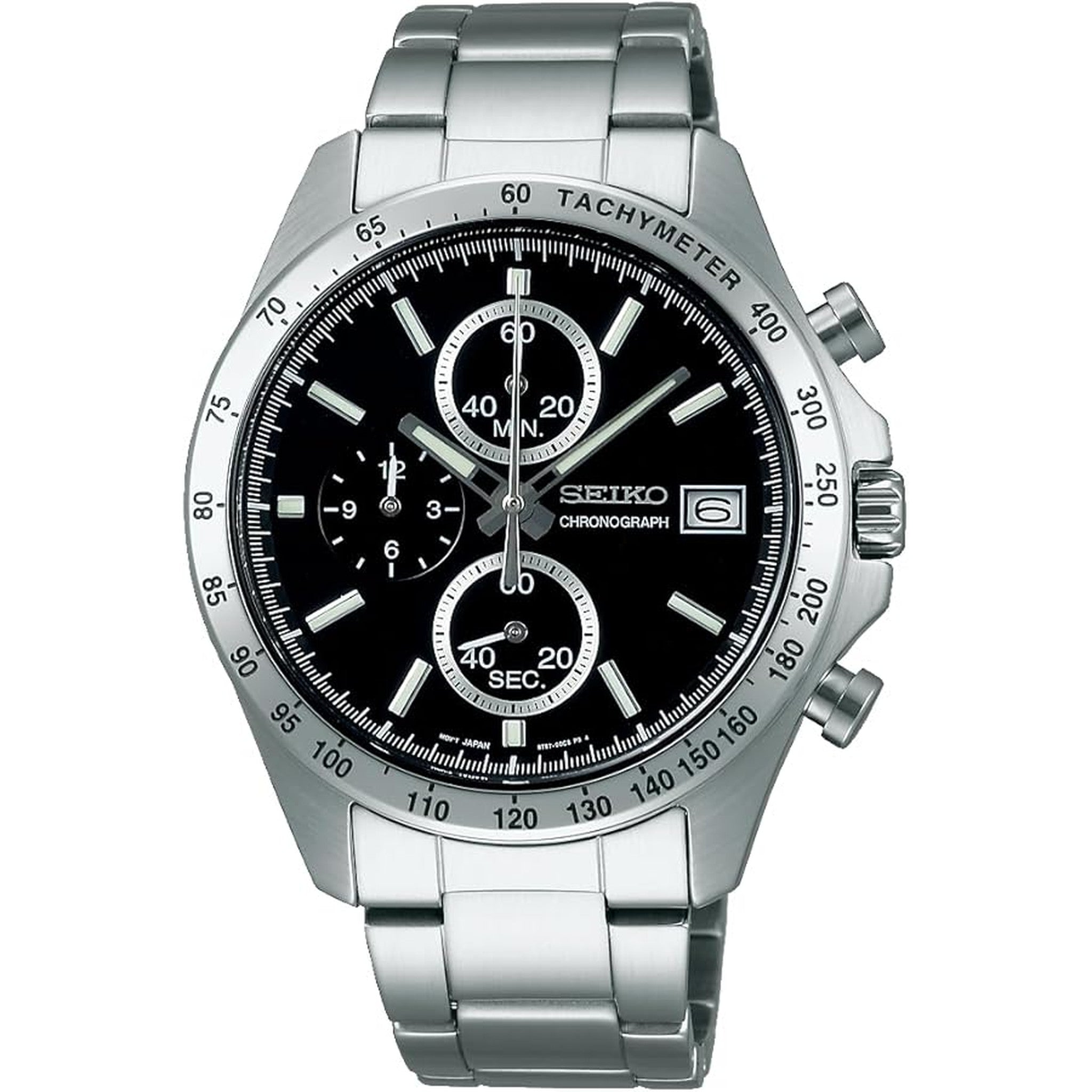 Montre Seiko JDM Homme Quartz SBTR005 Spirit Chronographe Noir