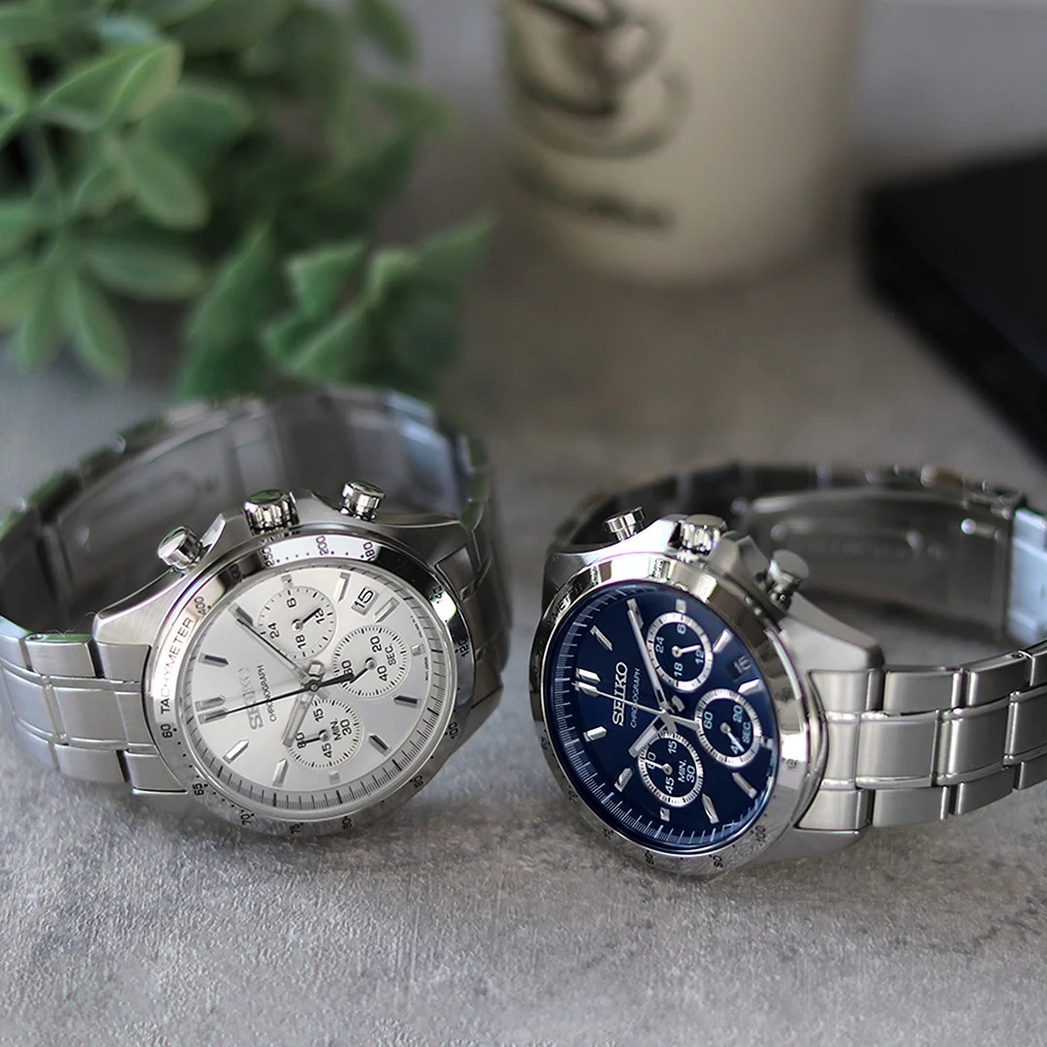 Seiko JDM Men's Quartz Watch SBTR009 Spirit Chronograph Silver