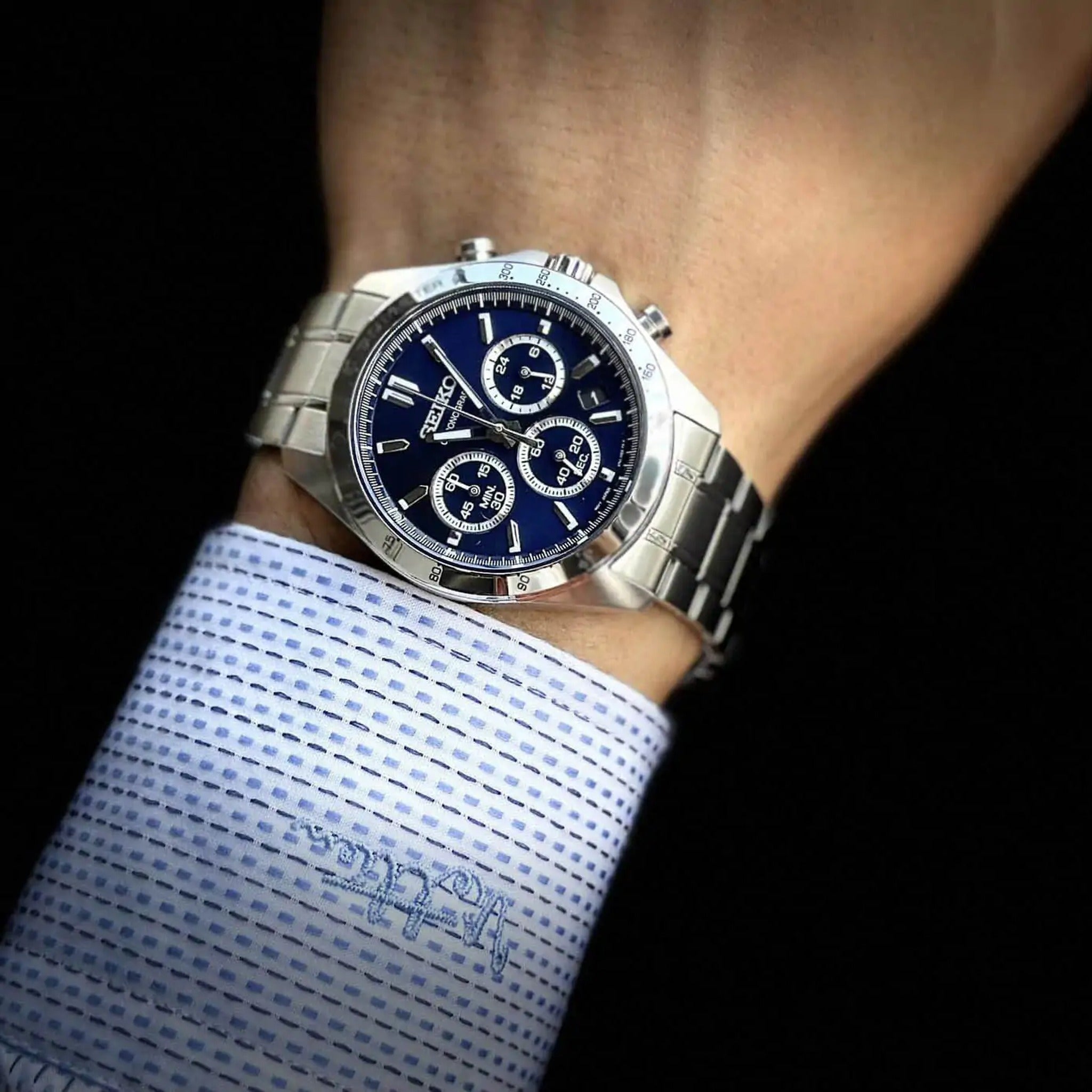 Seiko JDM Men's Quartz Watch SBTR011 Spirit Chronograph Blue