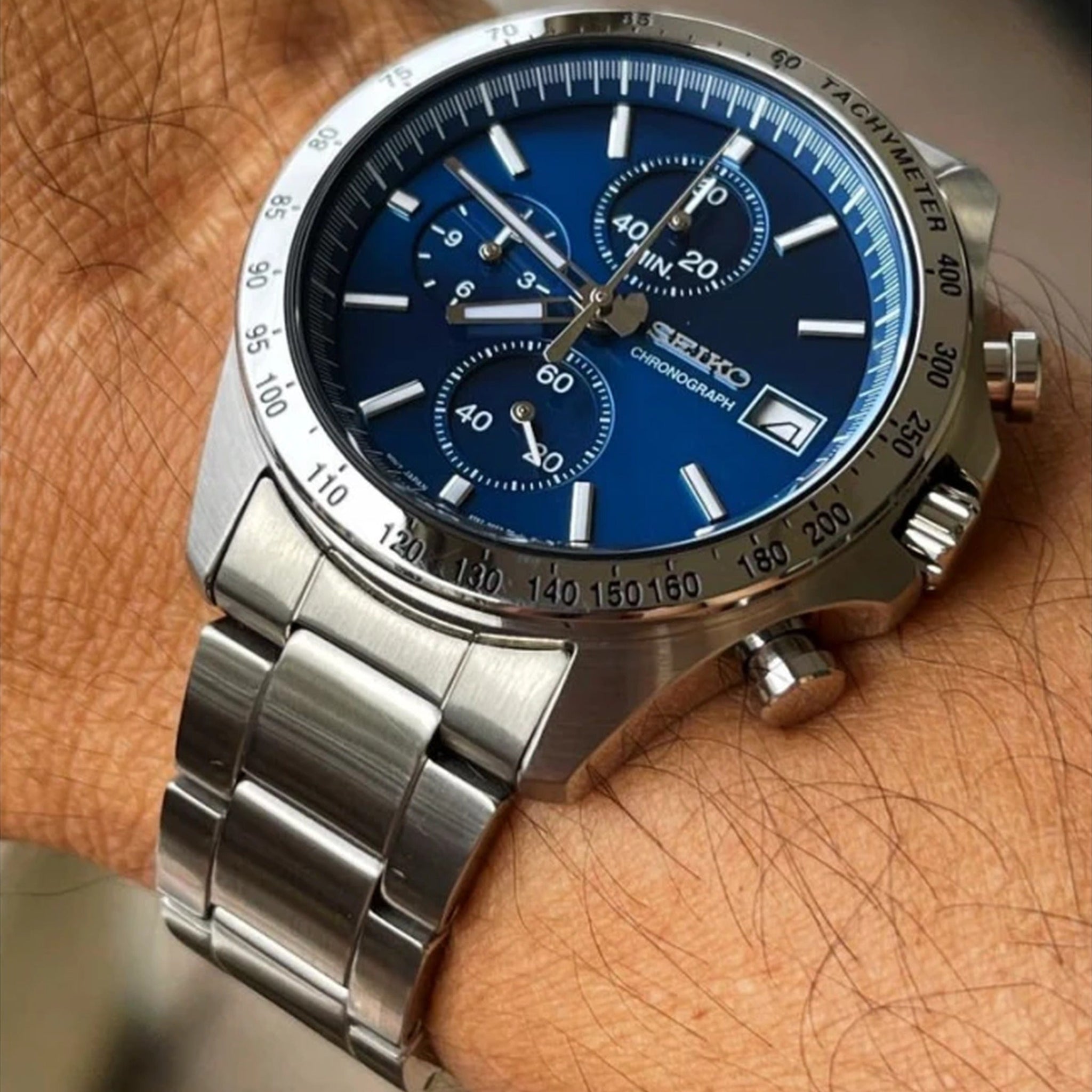Seiko JDM Men's Quartz Watch SBTR023 Spirit Chronograph Blue