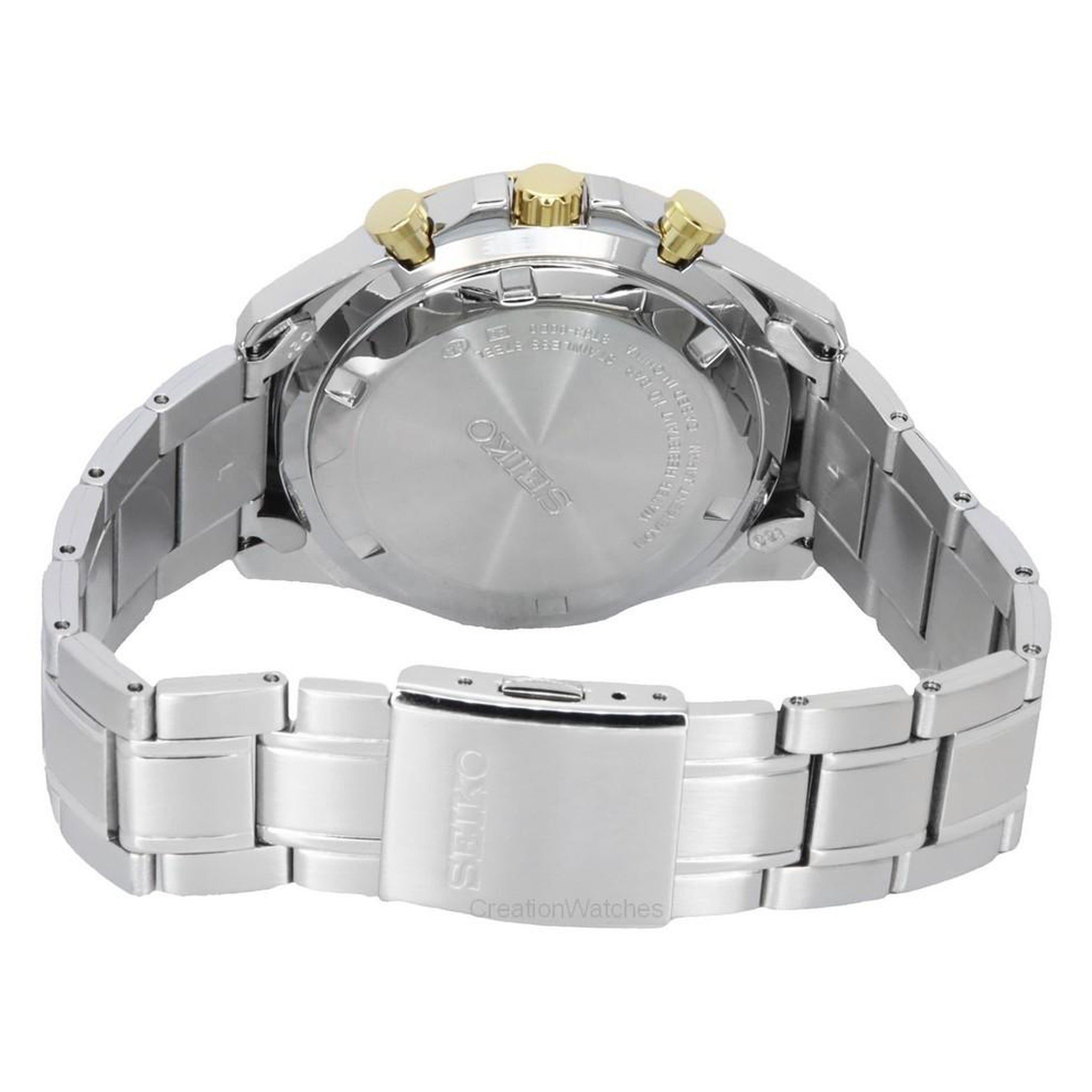 Seiko JDM Men's Quartz Watch SBTR024 Spirit Chronograph White Gold