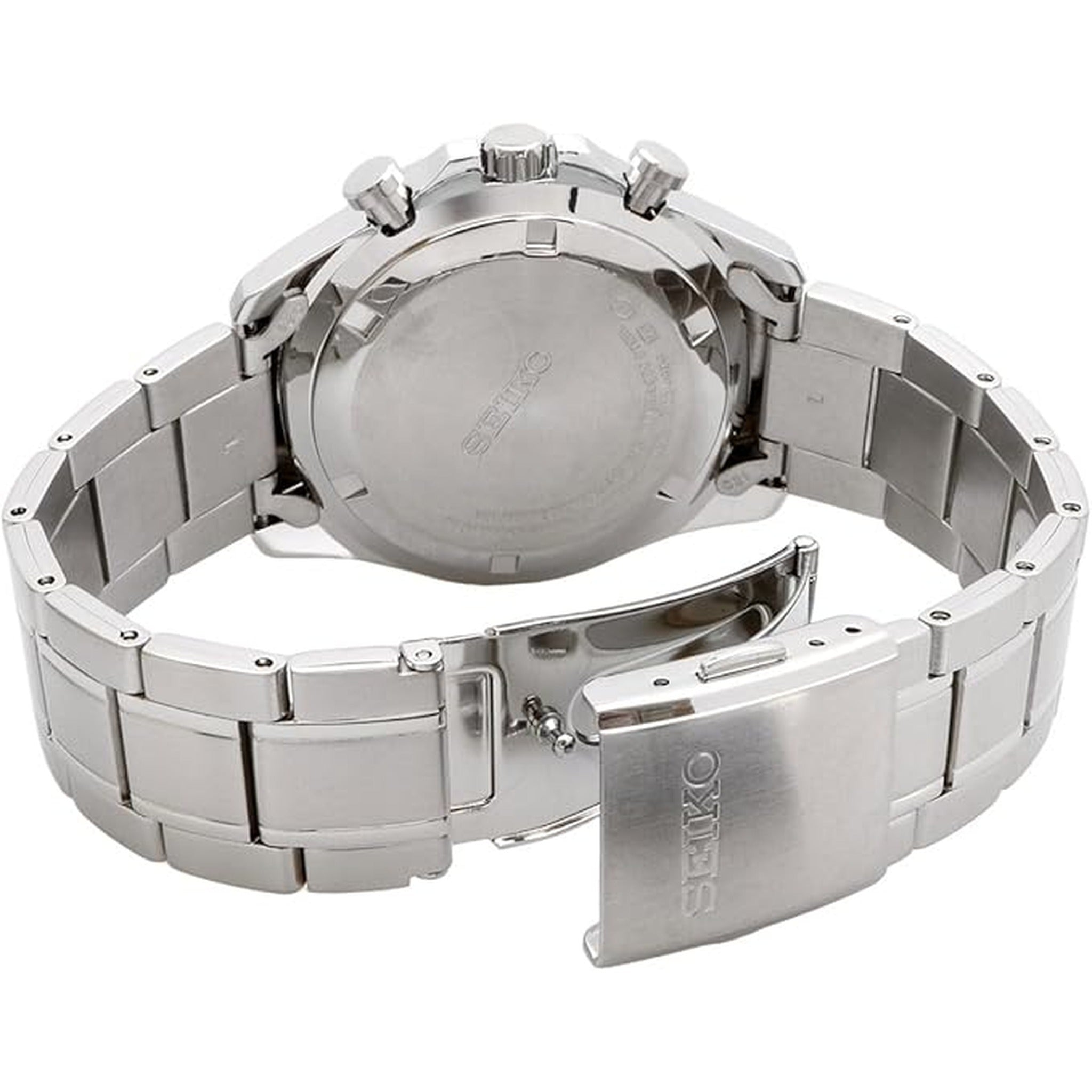 Montre Seiko JDM Homme Quartz SBTR027 Spirit Chronographe Gris Bleu