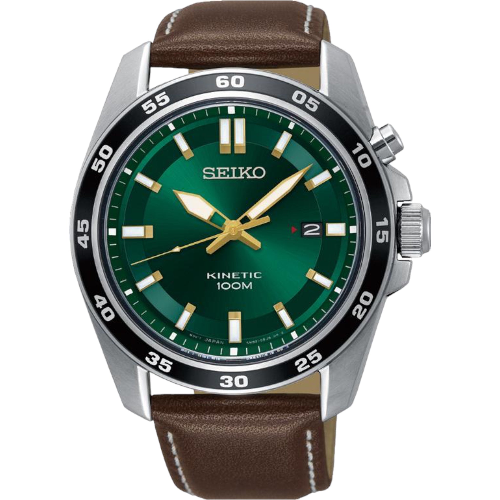 Montre Seiko Sports Kinetic Homme SKA791P1 Vert