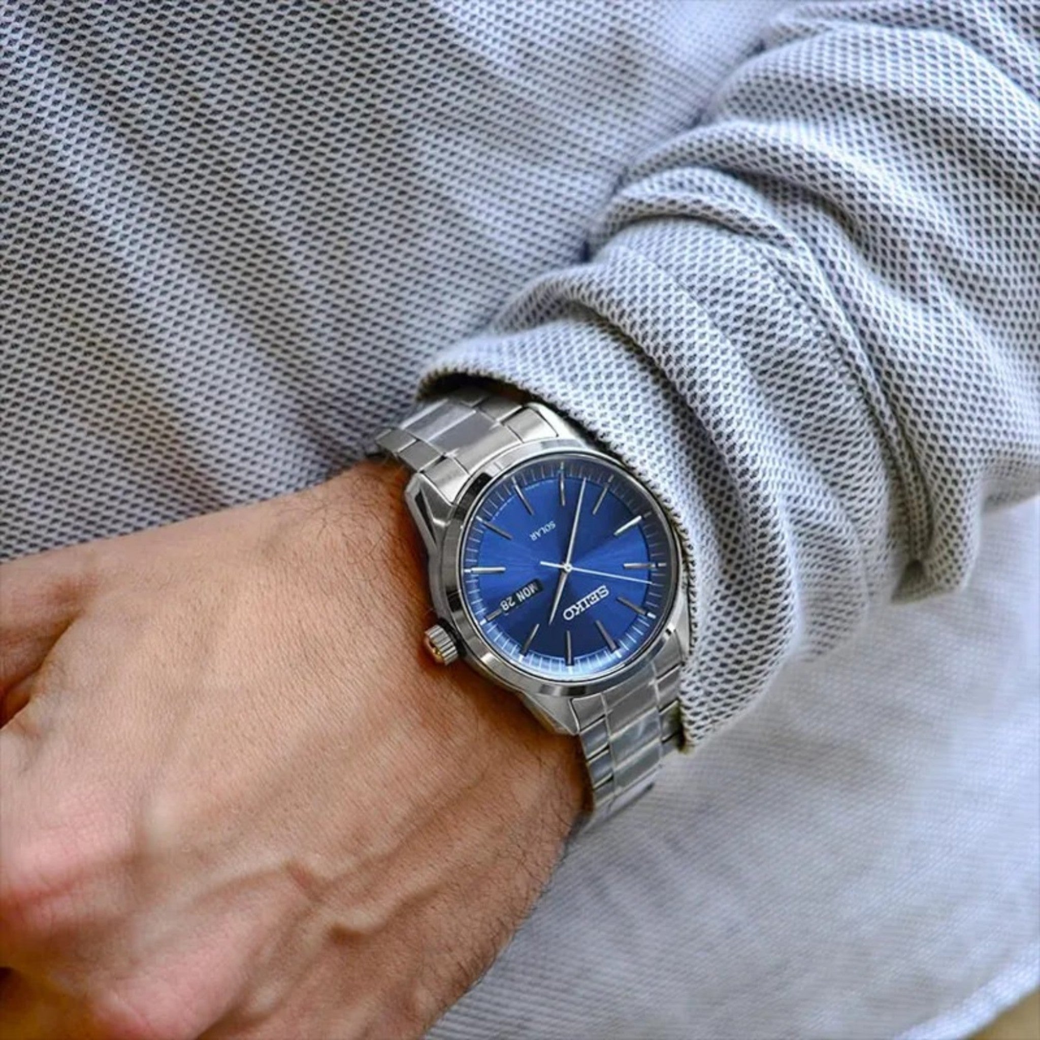 Seiko Solar Men's Watch SNE525P1 Blue