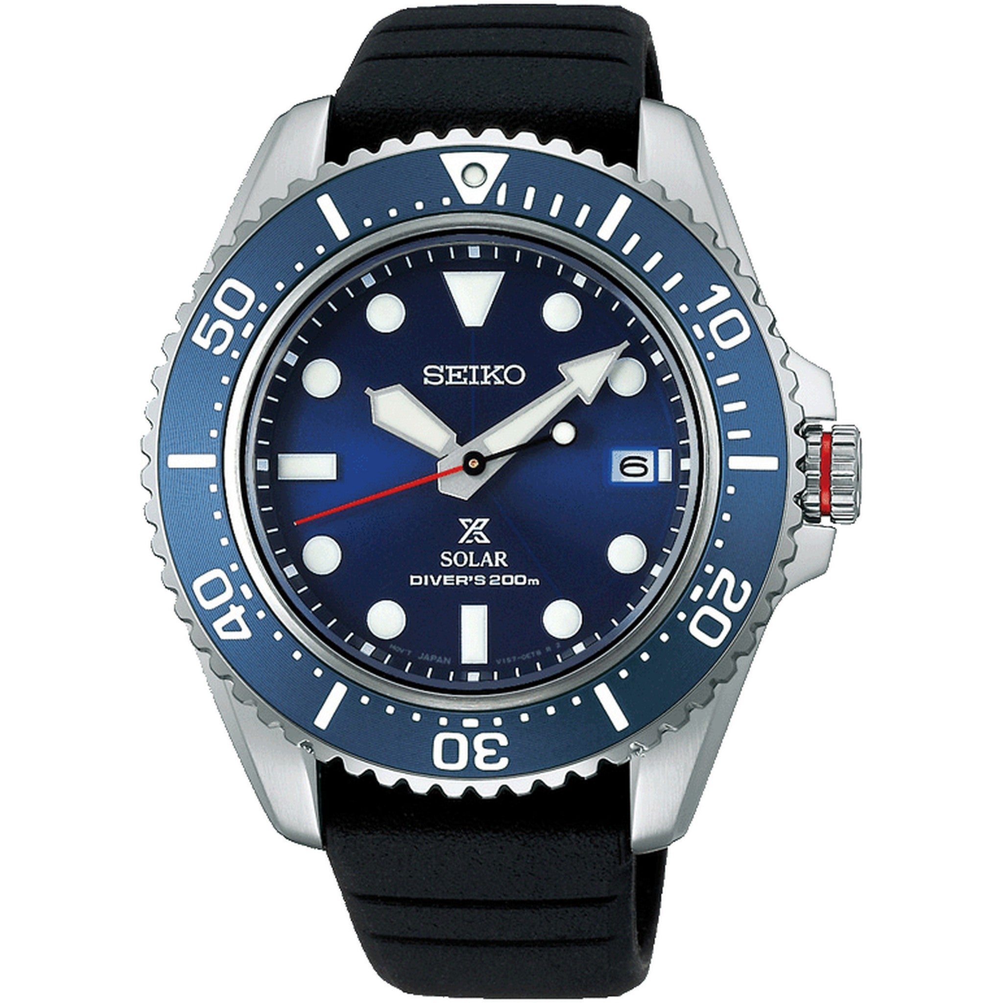 Seiko Men's Prospex Solar Watch SNE593P1 Blue Rubber