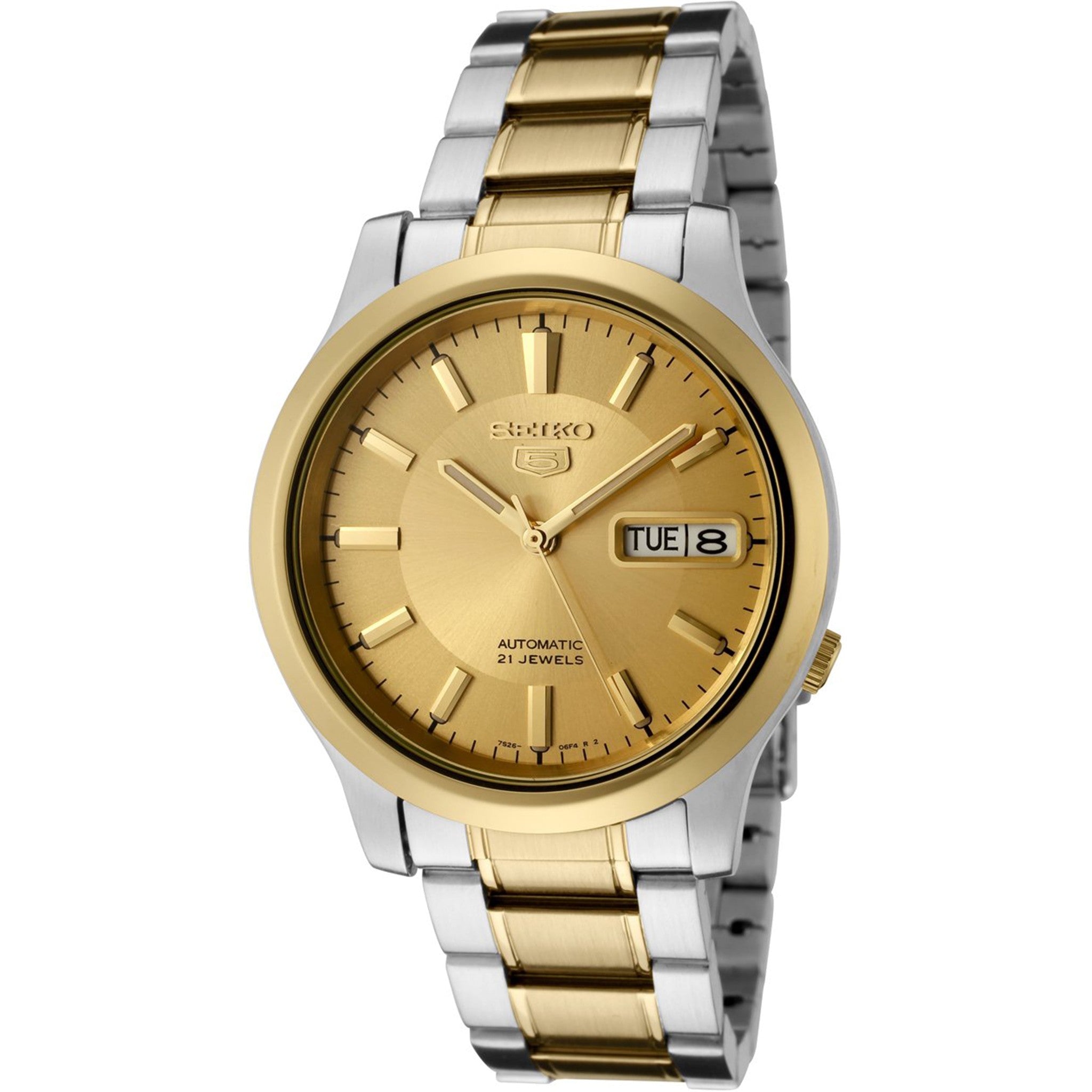 Seiko 5 Men's Automatic Watch SNK792K1 Silver Gold