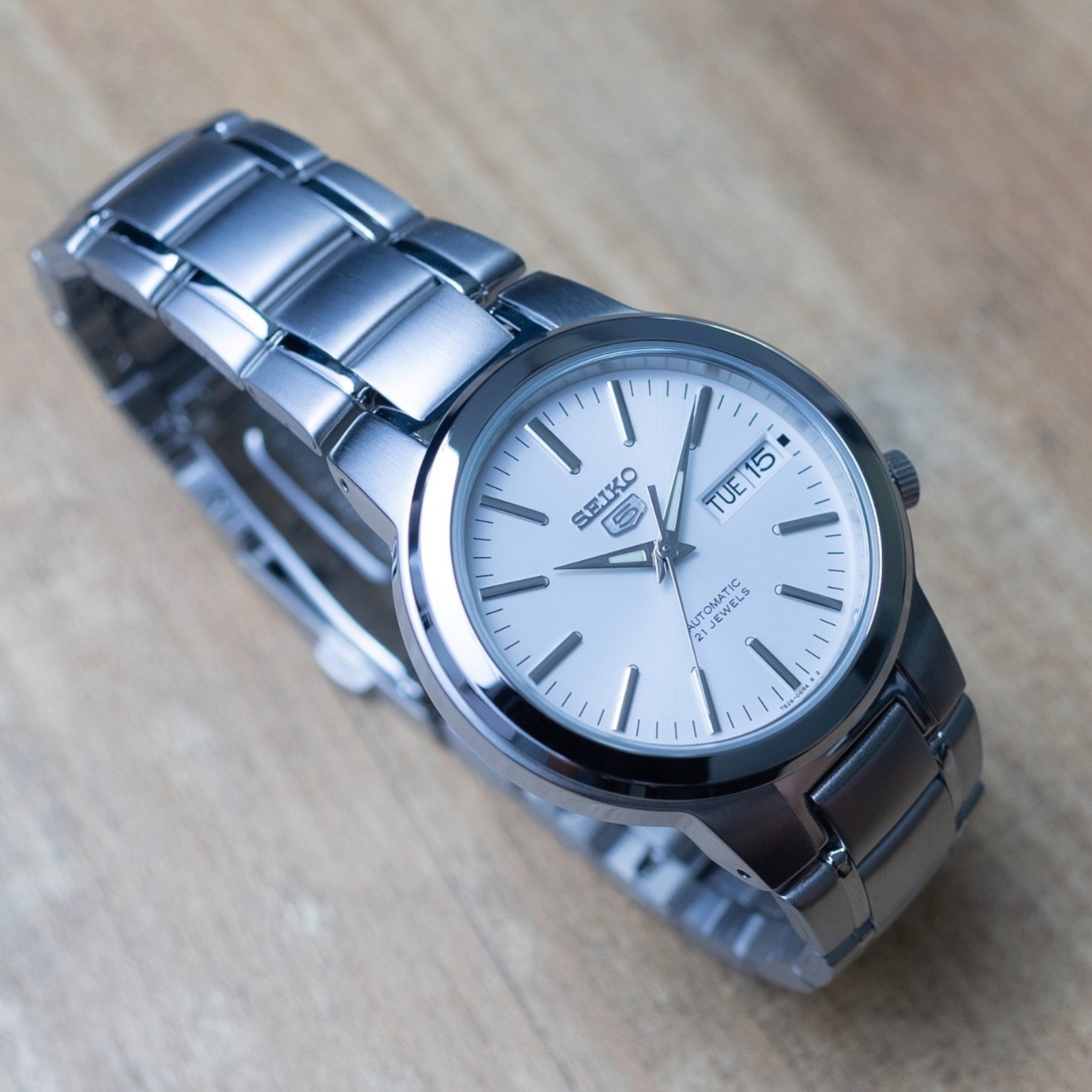 Seiko 5 SNKA01K1 Herren-Automatikuhr in Silber