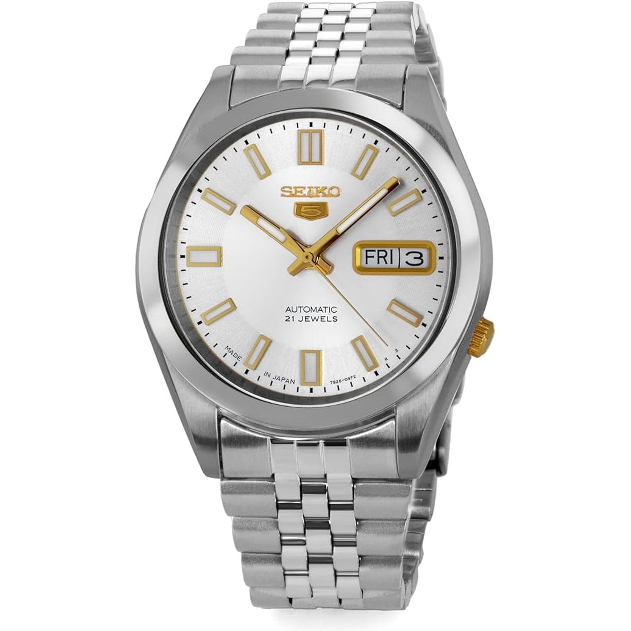 Seiko 5 Men's Automatic Watch SNKF73J1 Silver Gold