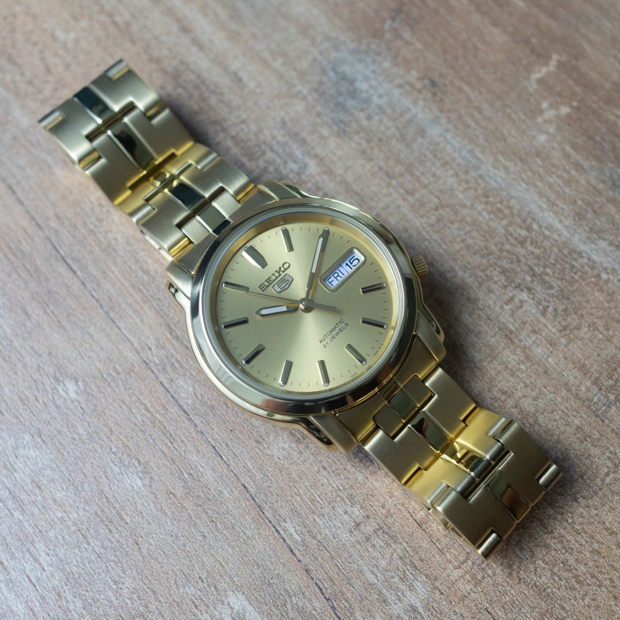 Seiko 5 SNKK76K1 Men's Automatic Gold Watch