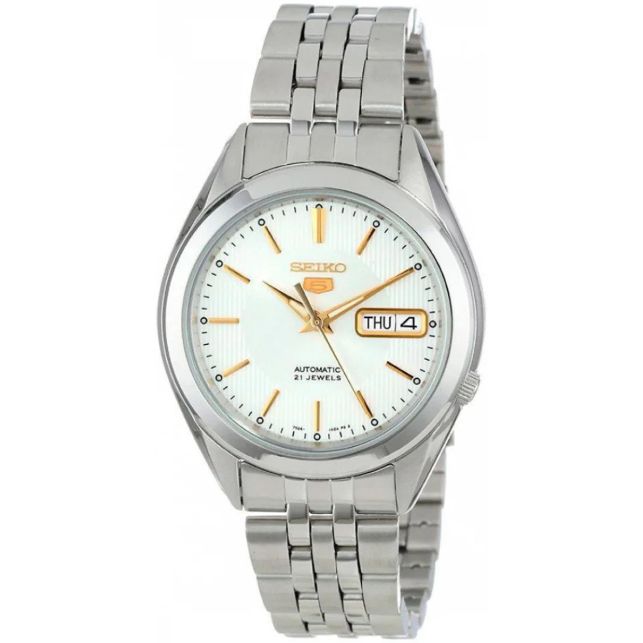 Montre Seiko 5 Homme Automatique SNKL17K1 Blanc