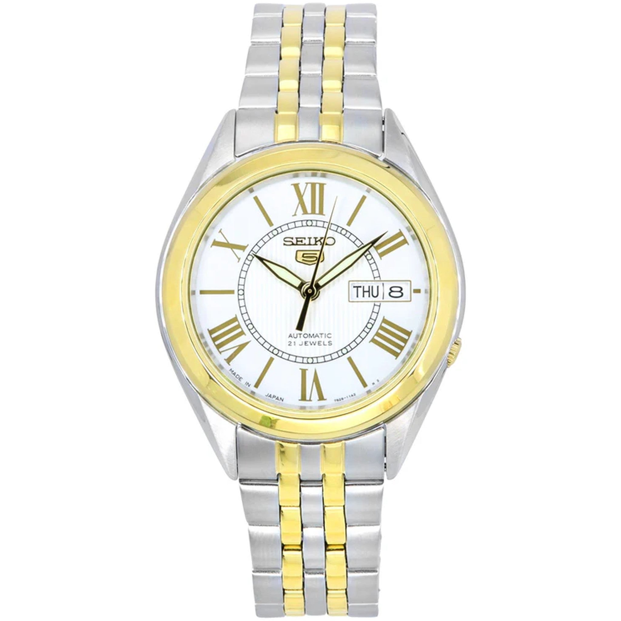 Montre Seiko 5 Homme Automatique SNKL36J1 Argenté Doré