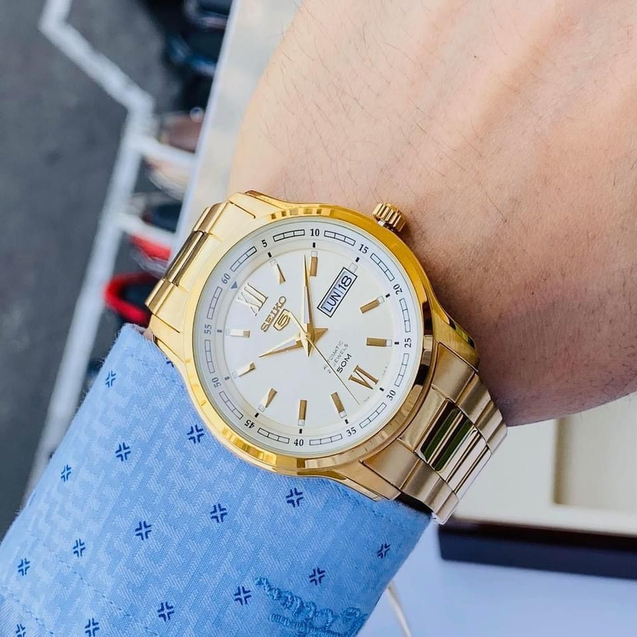 Montre Seiko 5 Homme Automatique SNKP20K1 Doré