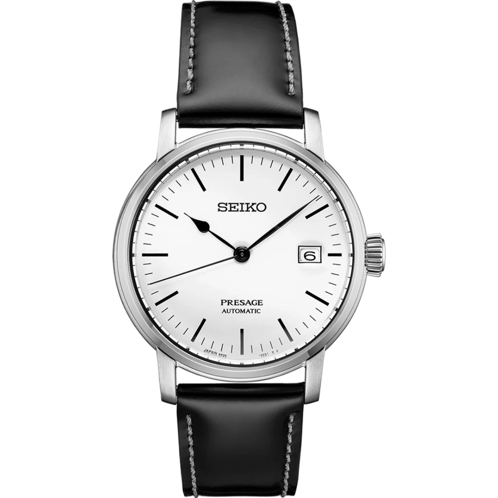 Seiko Presage Automatic Men's Watch SPB113J1 White and Black Enamel