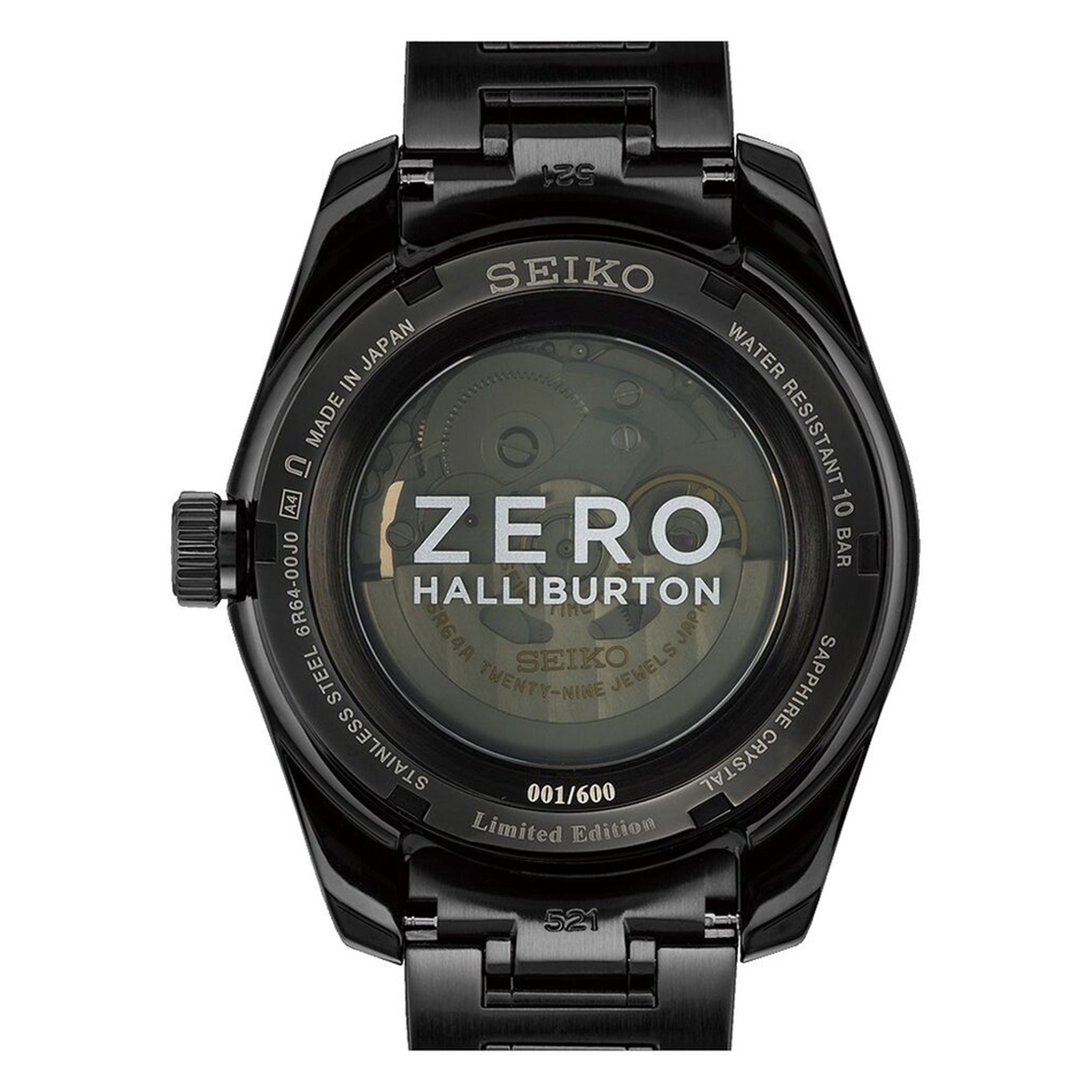Montre Seiko Presage GMT Automatique Homme SPB271J1 Édition Limitée Zero Halliburton